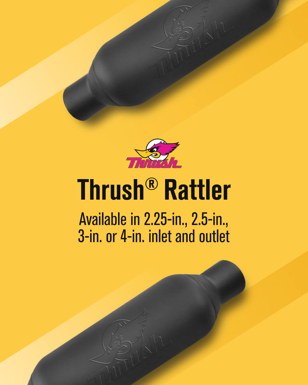Thrush Exhaust - Thrush Rattler mufflers hit hard with a... | Facebook