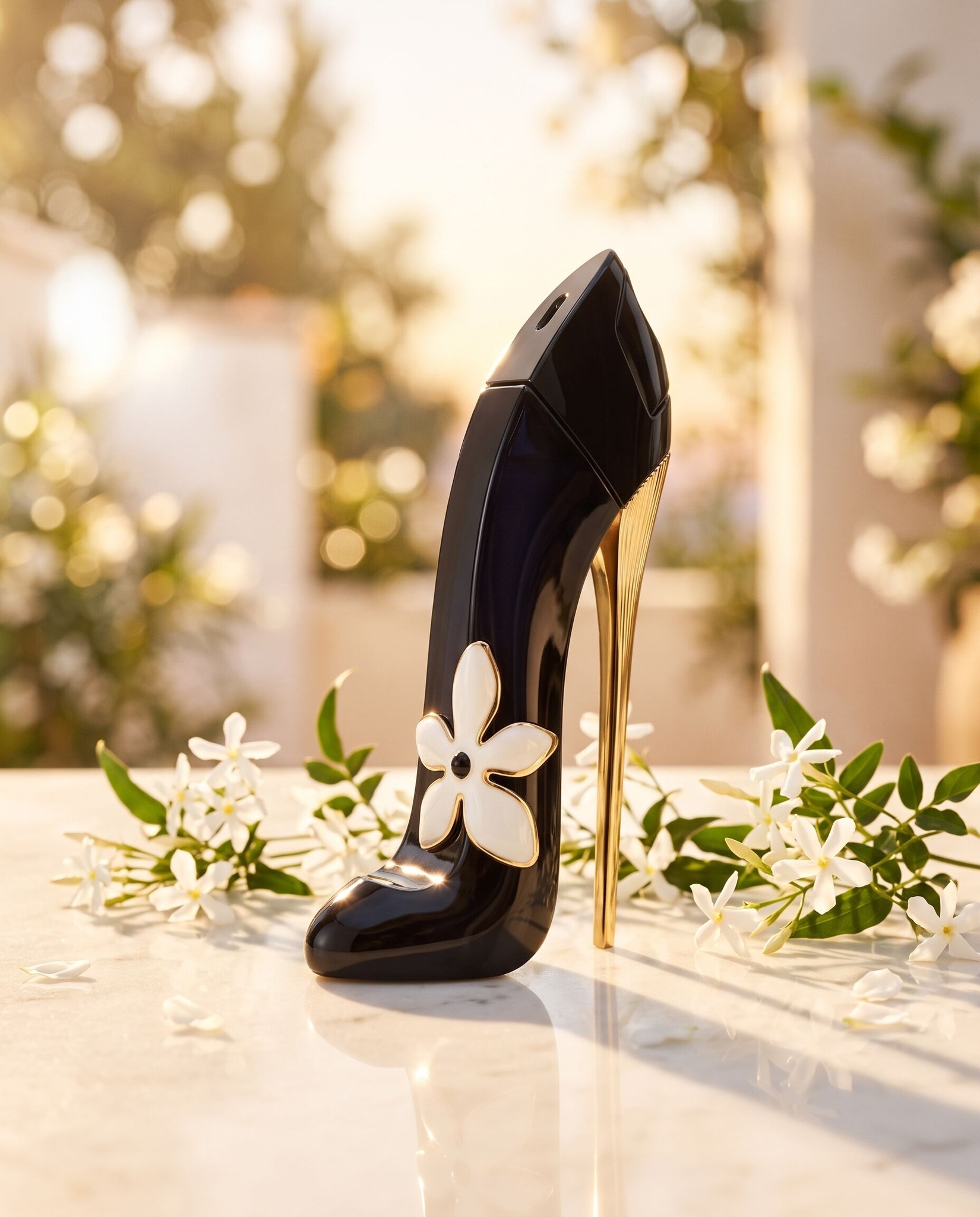 Step into confidence. 🌼👠 #CarolinaHerrera Good Girl Jasmine Absolute proves the right heels can change everything. Find your size at www.fragrancex.com/products/carolina-herrera/good-girl-jasmine-absolute- perfume