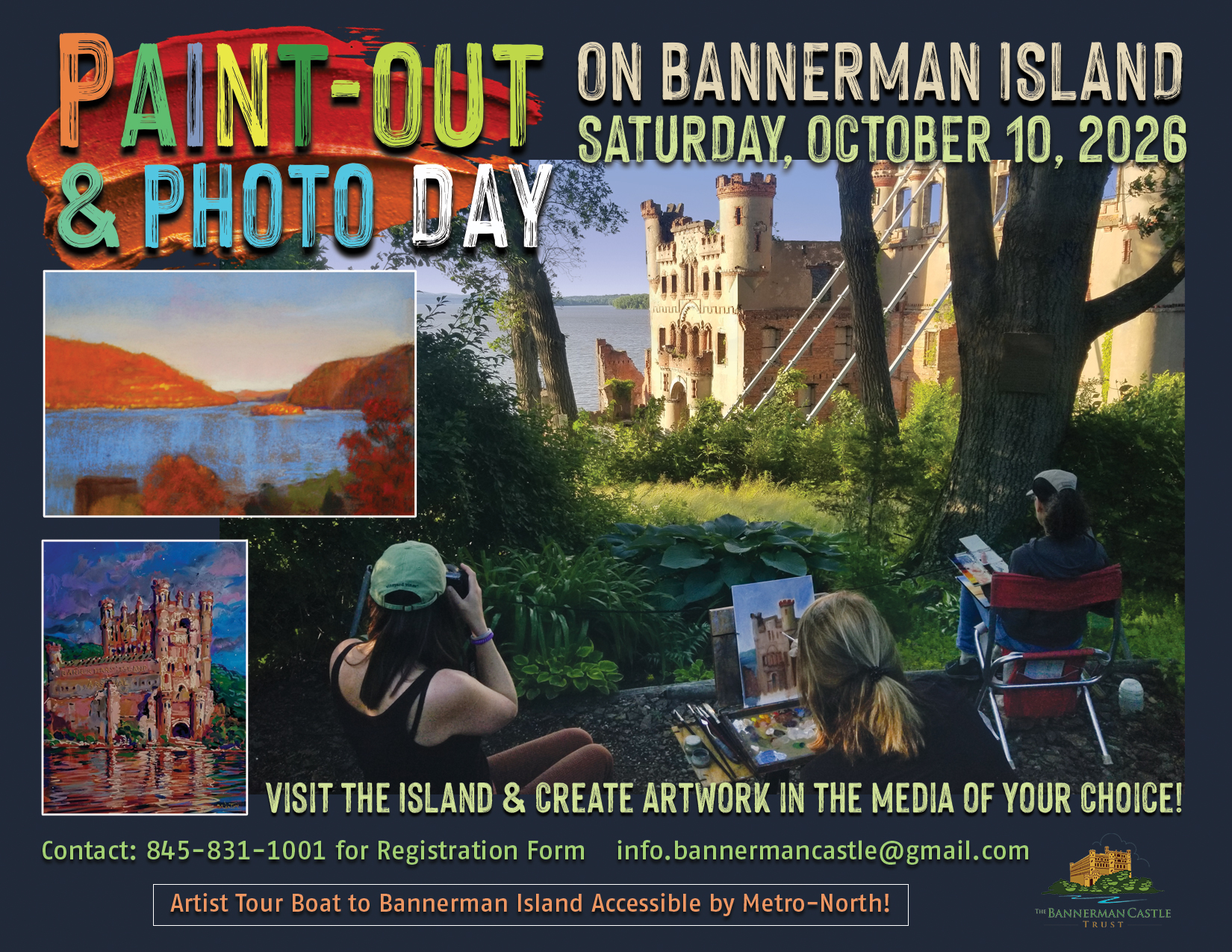 Bannerman Island paint-out and photo day on October 10, 2026