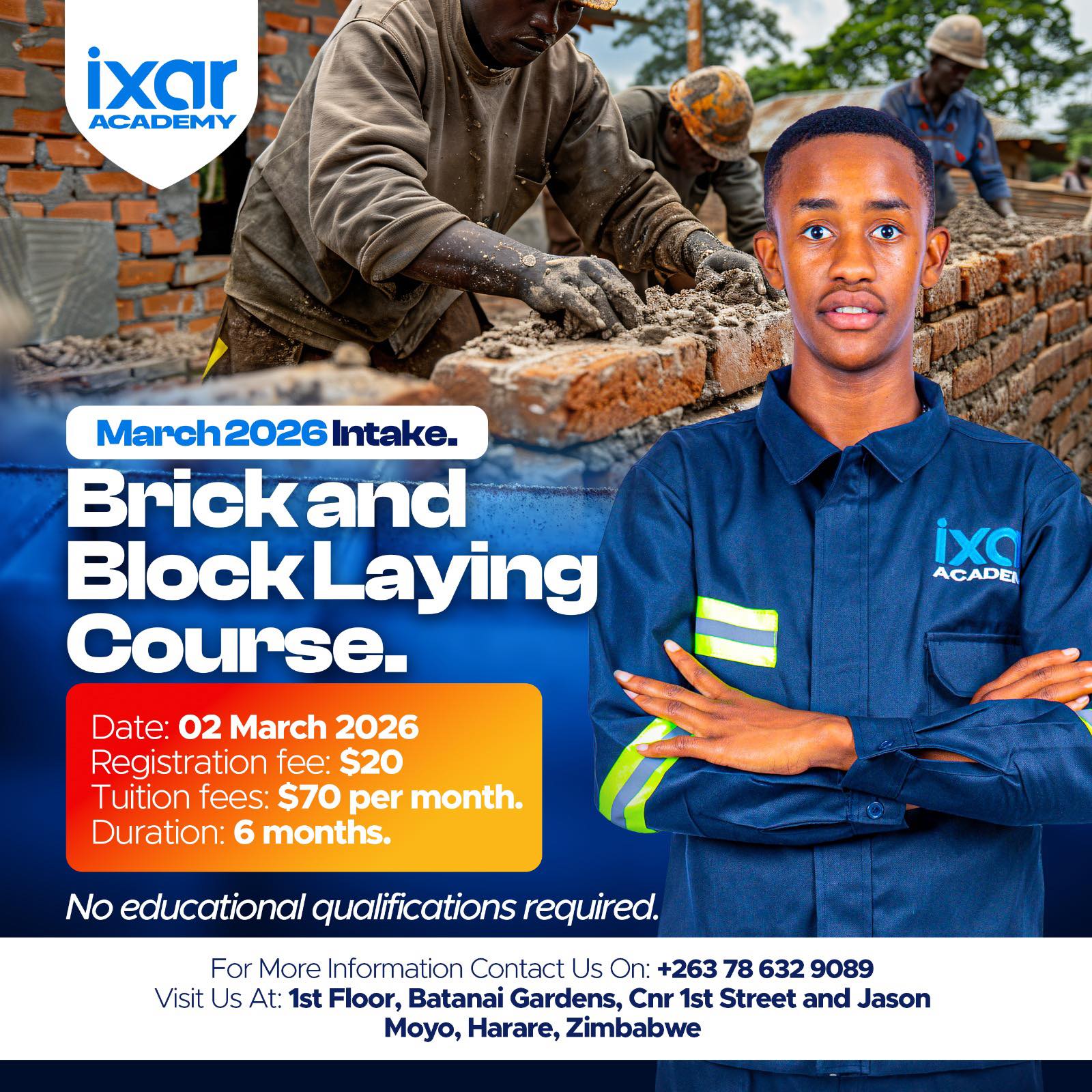 Ixar - Learn Brick and Block -laying in our new class starting this ...