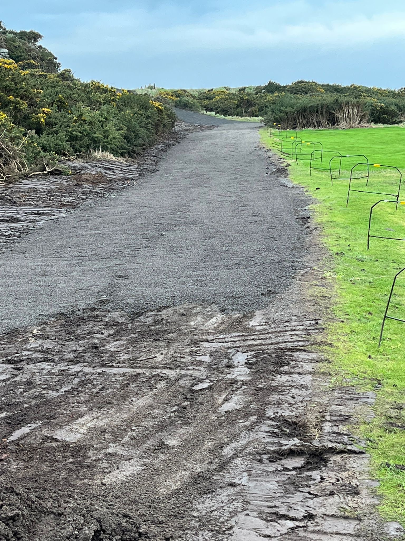 Crail - Maintenance path that runs along the right hand side of hole 18 ...