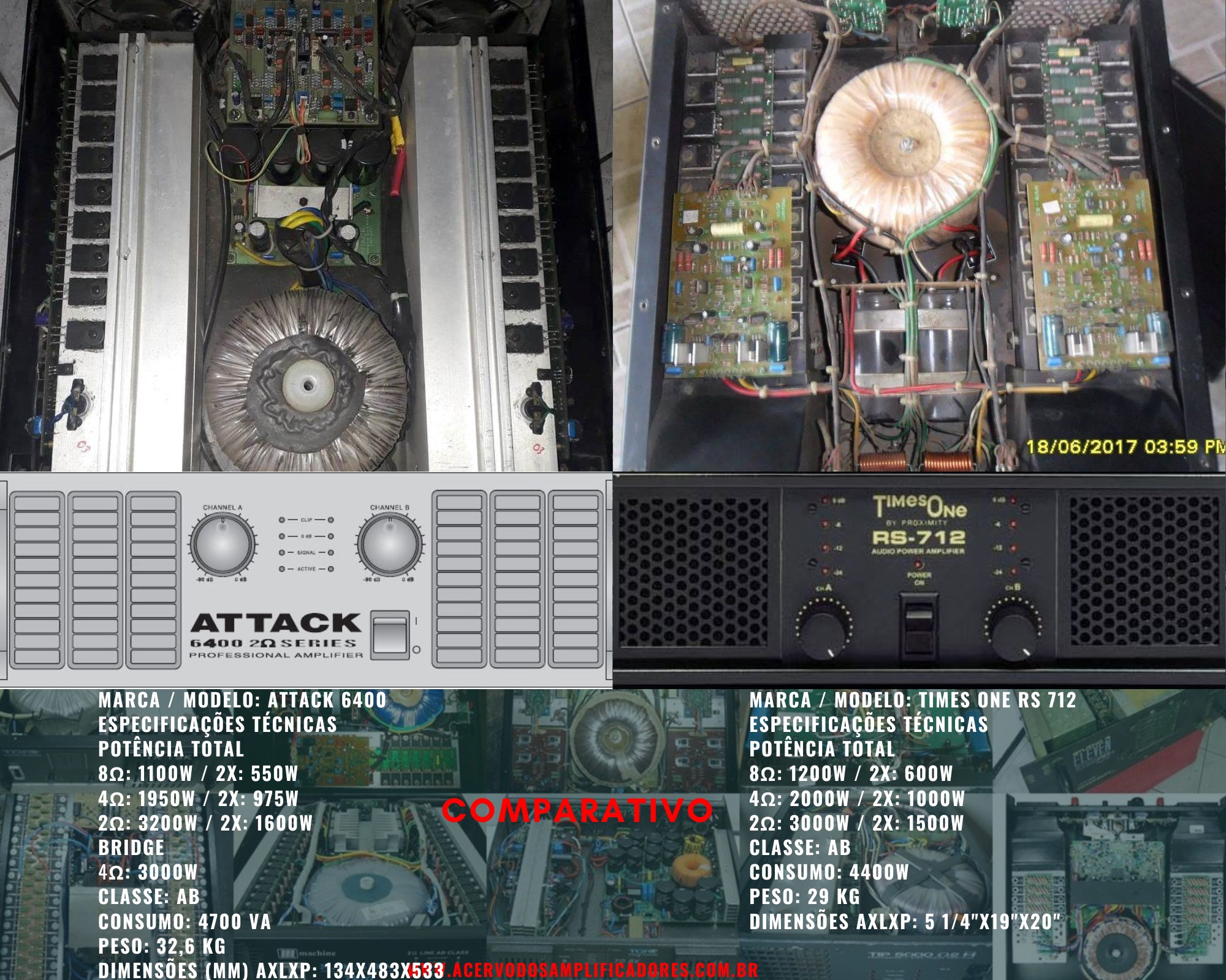 COMPARATIVO DE AMPLIFICADORES STUDIO R Z5 / TIMES ONE RS 912