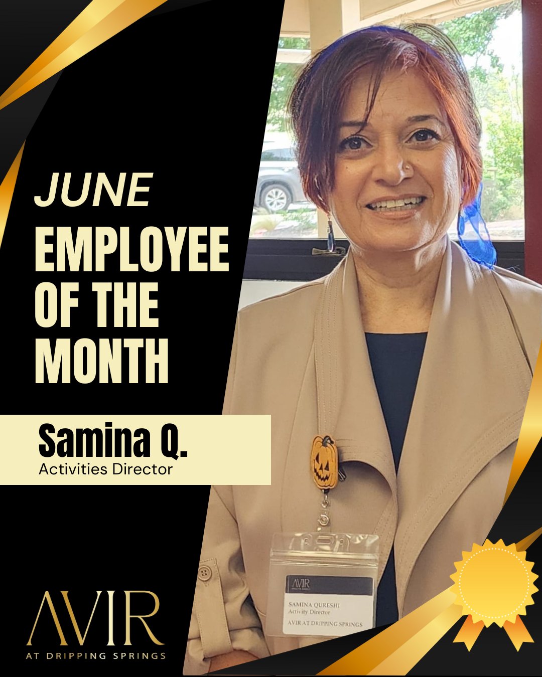 Avir - 🎉🌟 Please join us in congratulating Samina Q., our June Employee ...
