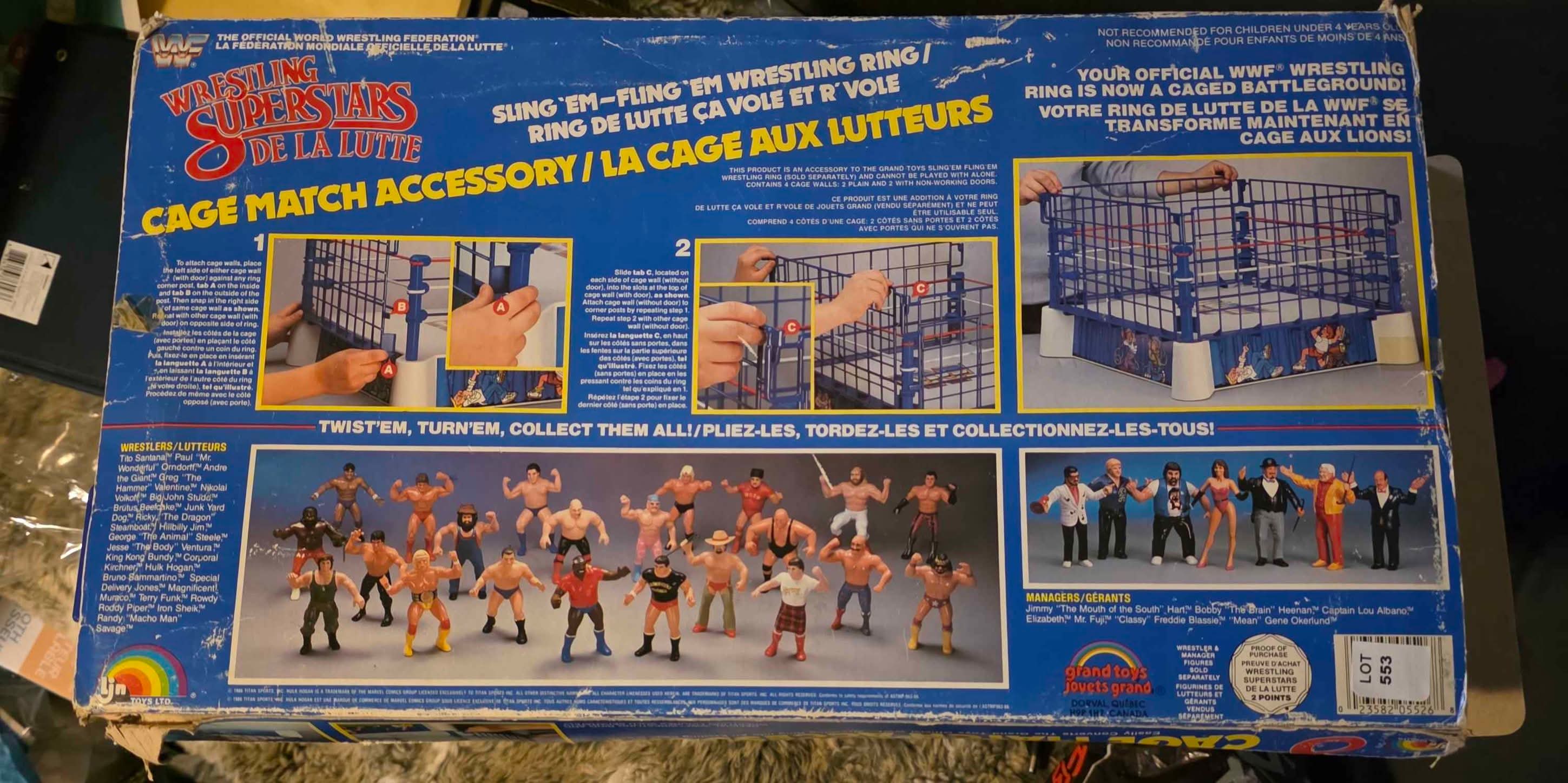 LJN Cage Match ring accessory set. In box. Complete. Shipping available ...