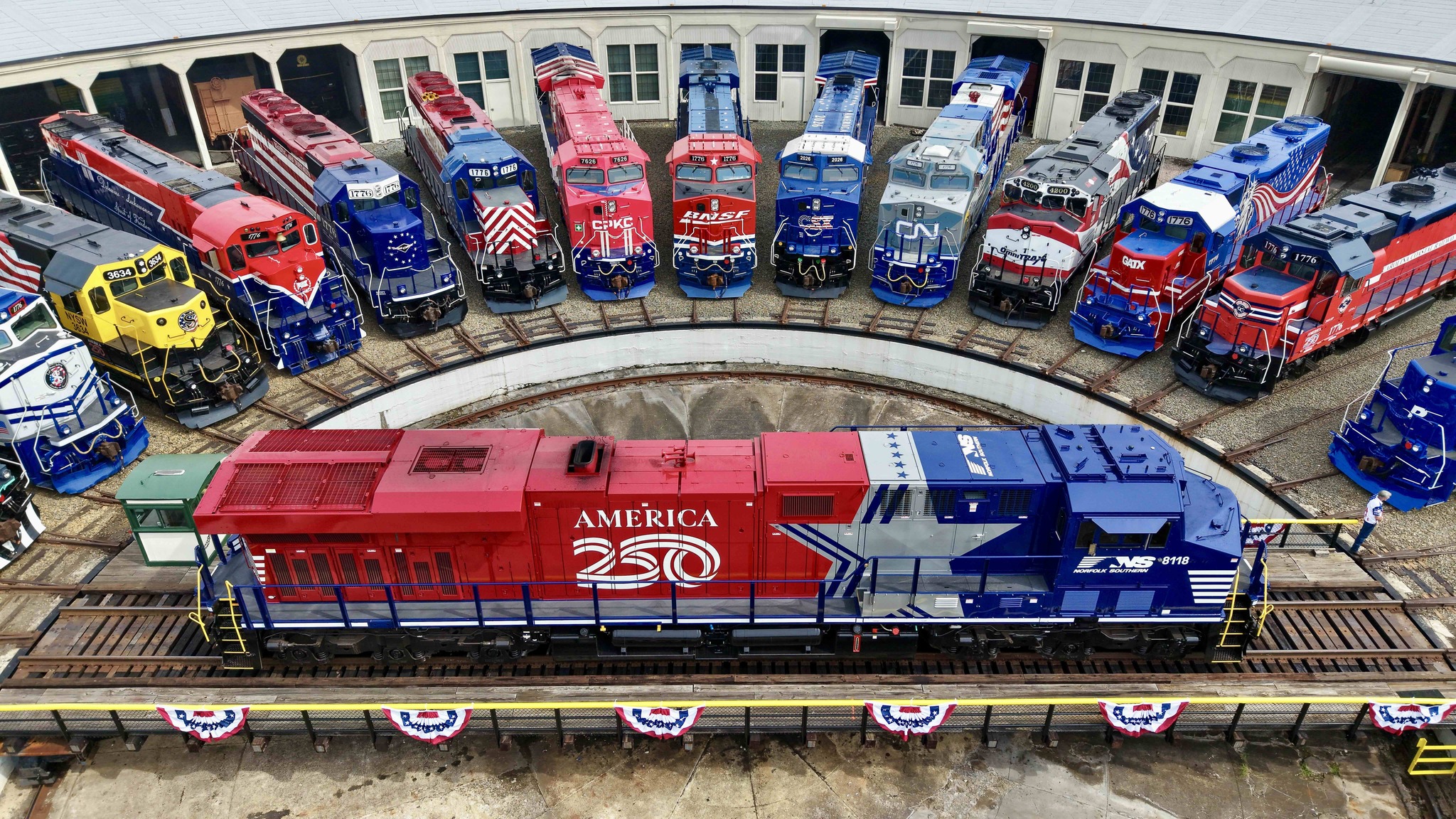 Norfolk - Norfolk Southern intermodal train #229 crosses the St