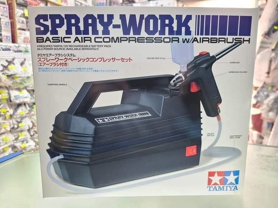 🤩TAMIYA🎨 噴油泵+噴槍🤩SPRAY-WORK BASIC AIR COMPRESSOR WITH