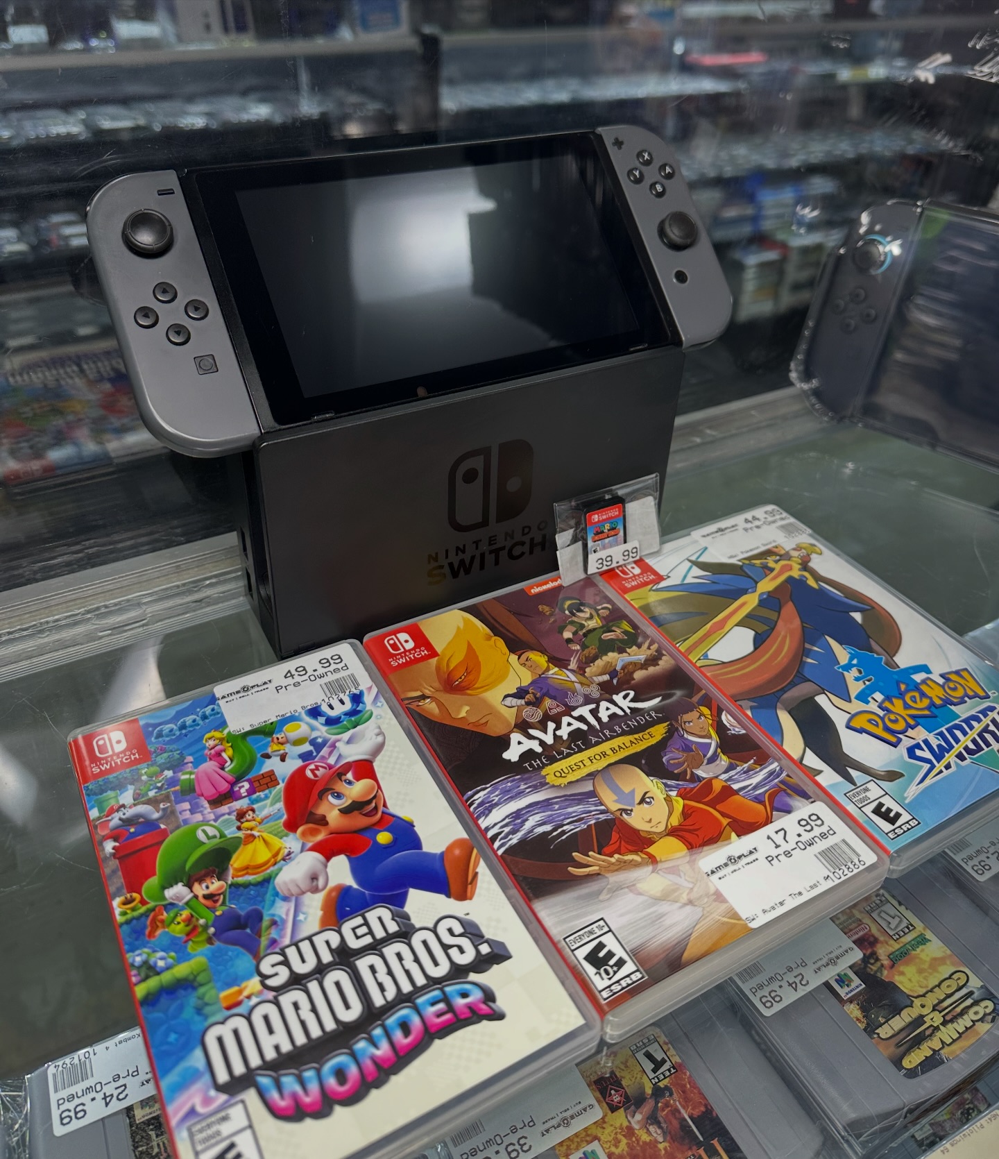 Pre-owned Nintendo Switch consoles in stock, ready to go! One of