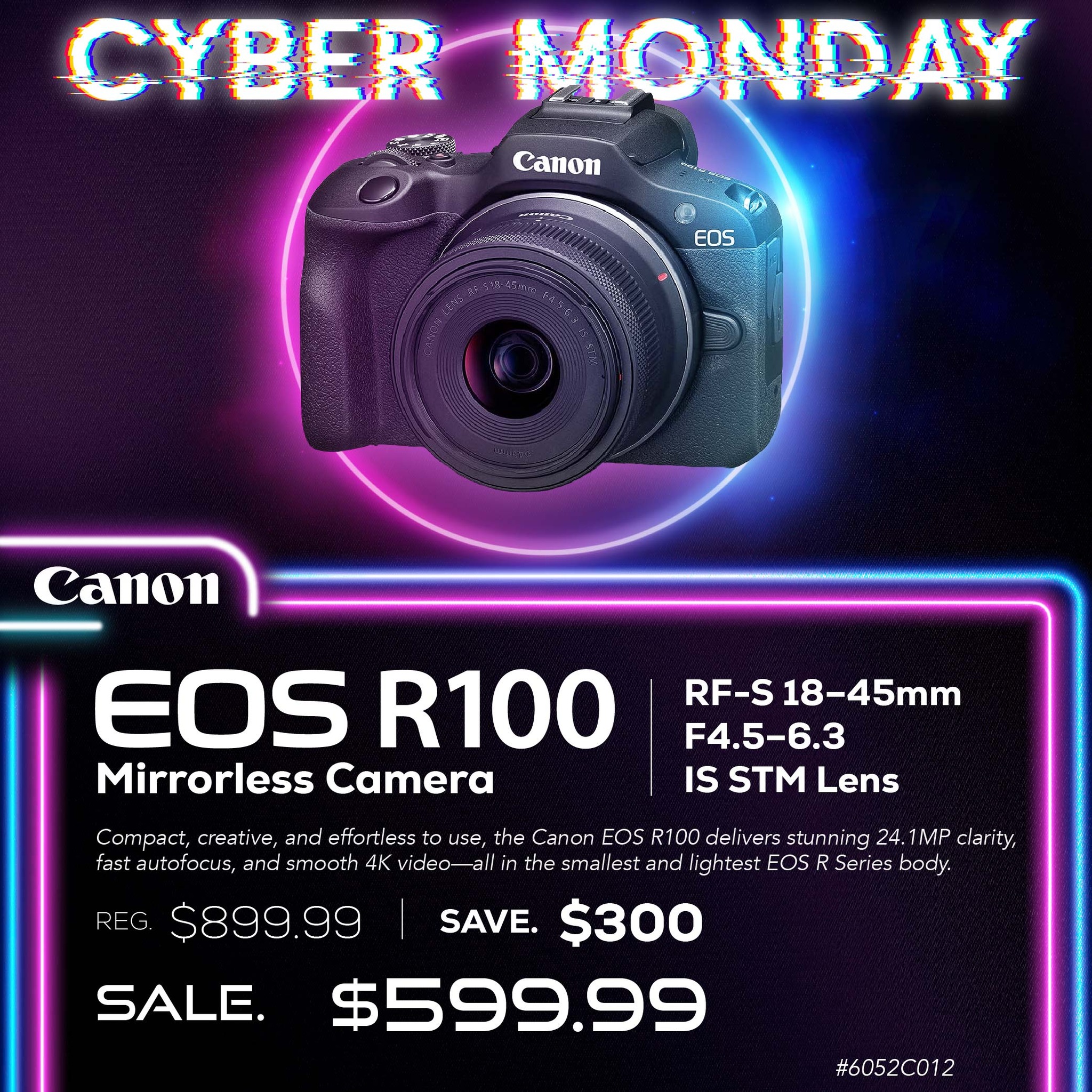 Parsons - Canon EOS R100 Mirrorless Camera with RF-S 18–45mm F4.5–6.3 ...