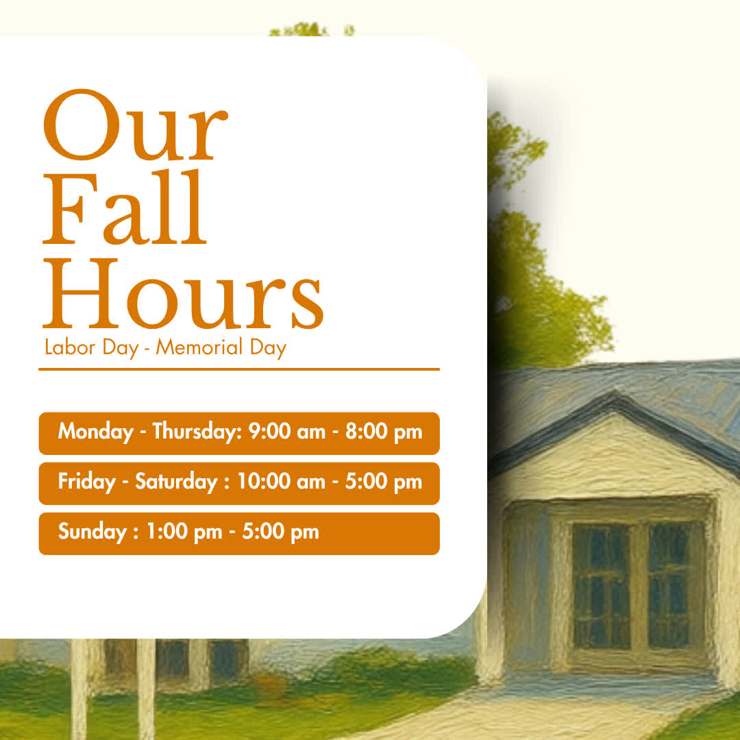 Auburn - Fall hours are here! AHPL is now open on Sundays from 1–5