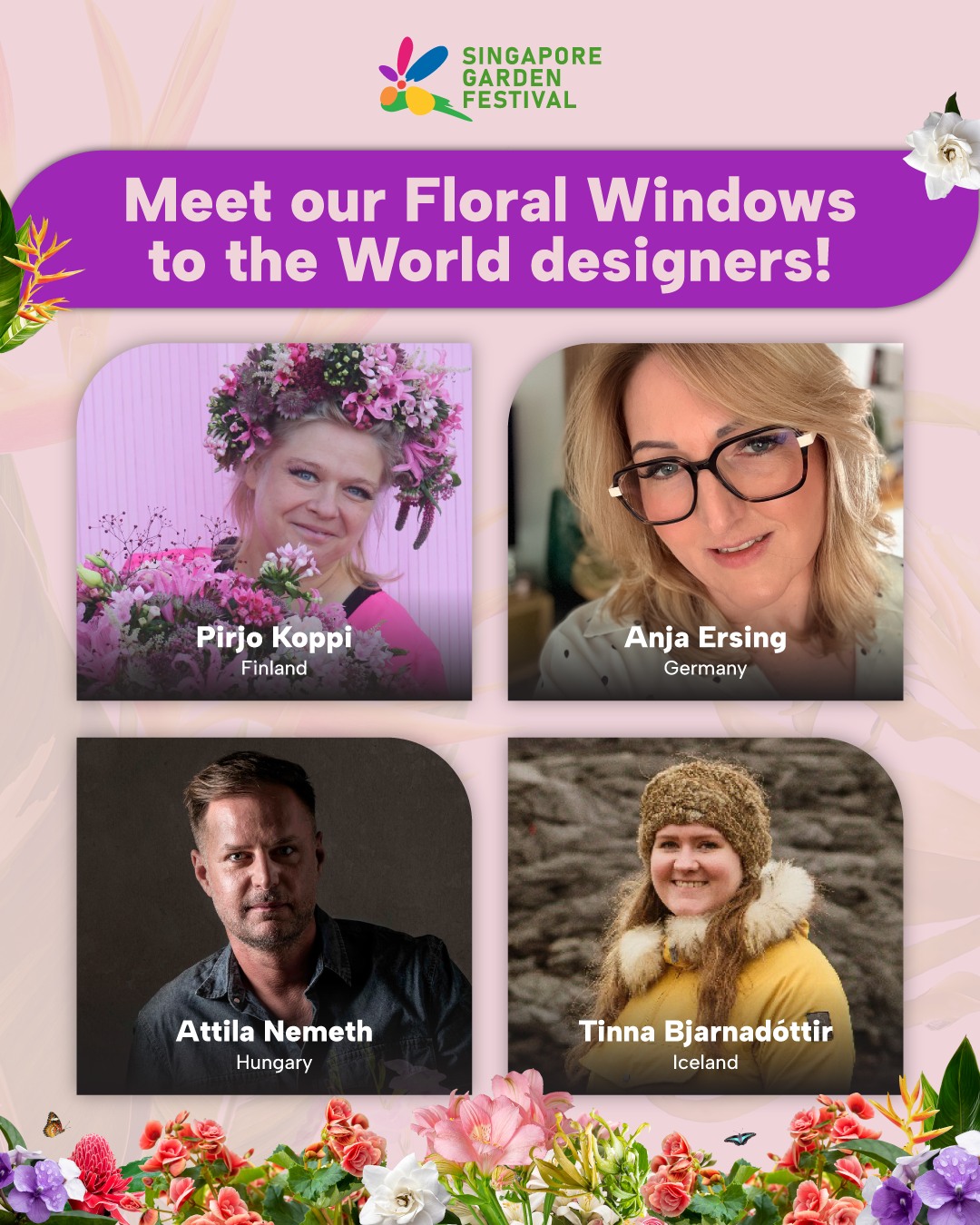 The lineup keeps getting better. 🌸🌍 Swipe to meet the next four