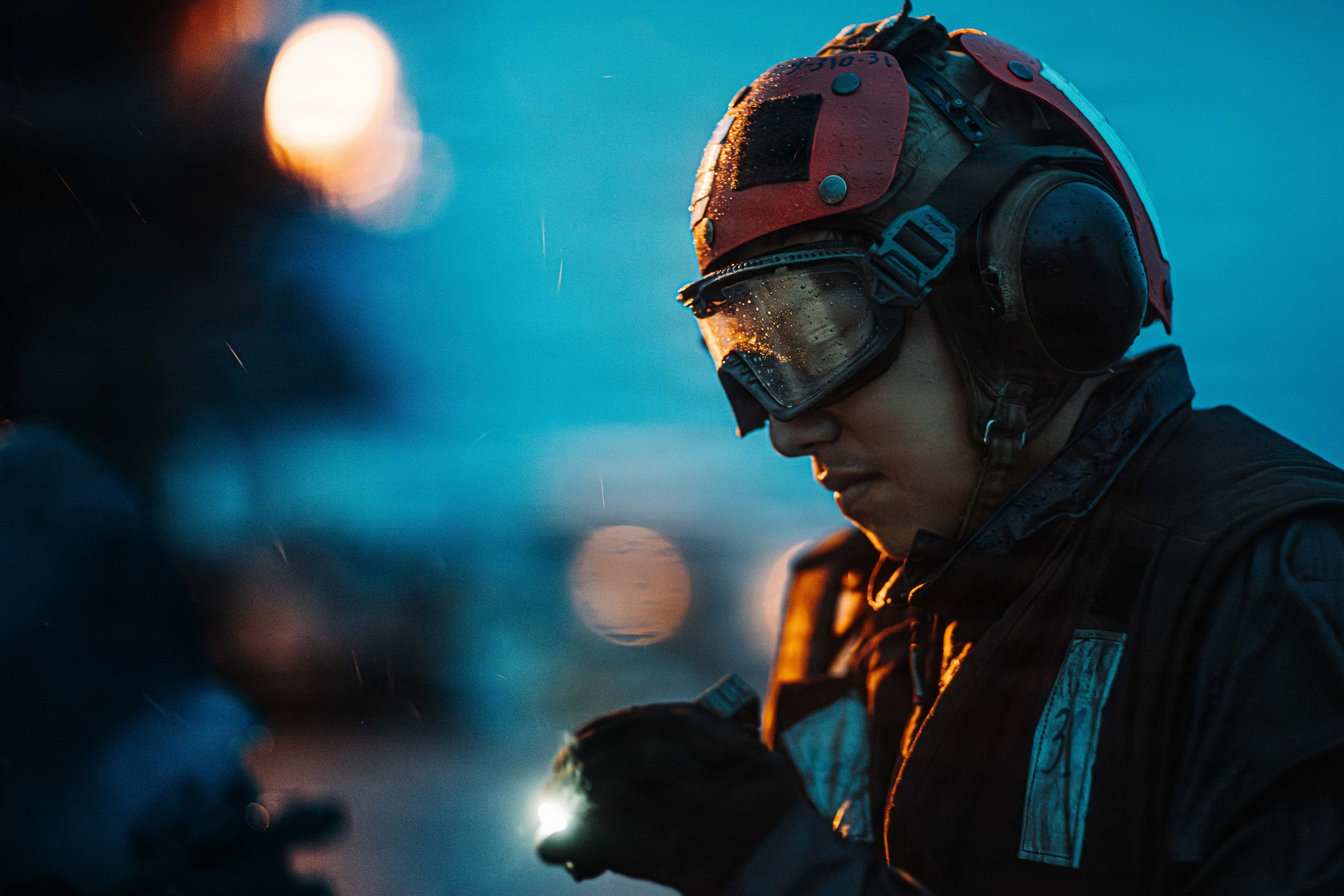 A Sailor, assigned to Helicopter Sea Combat Squadron (HSC) 12