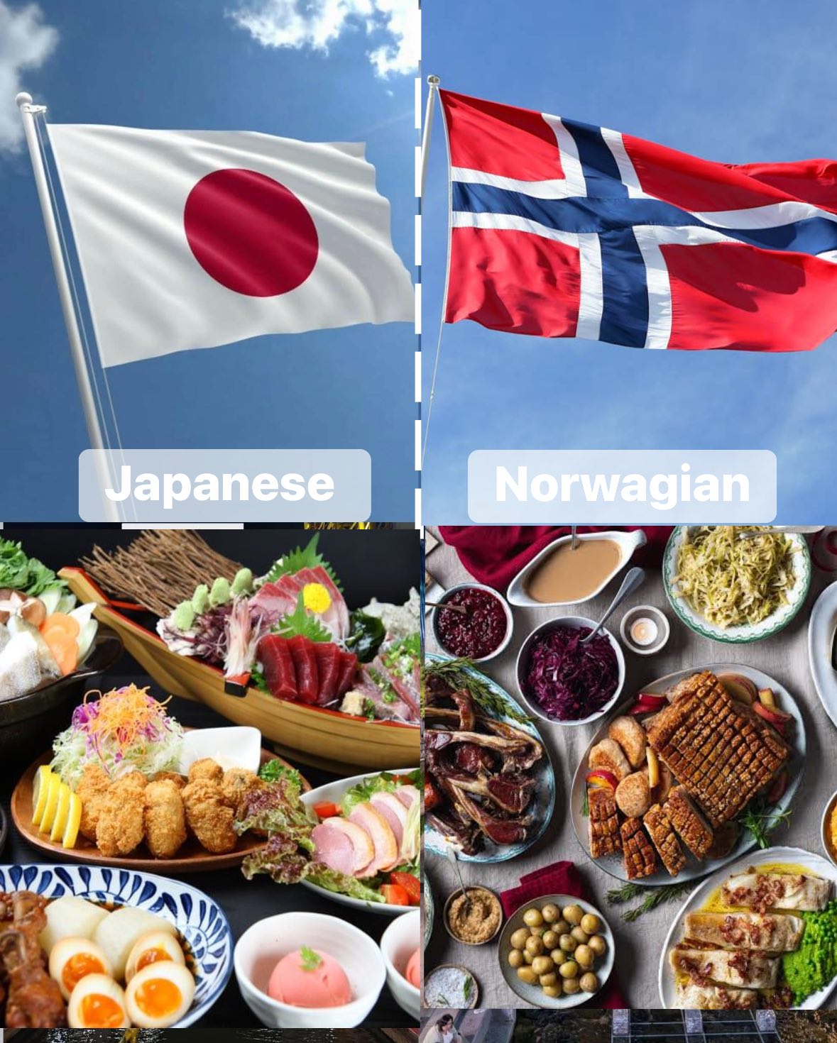 JAPANESE food OR NORWAGIAN food ?😍 | Facebook