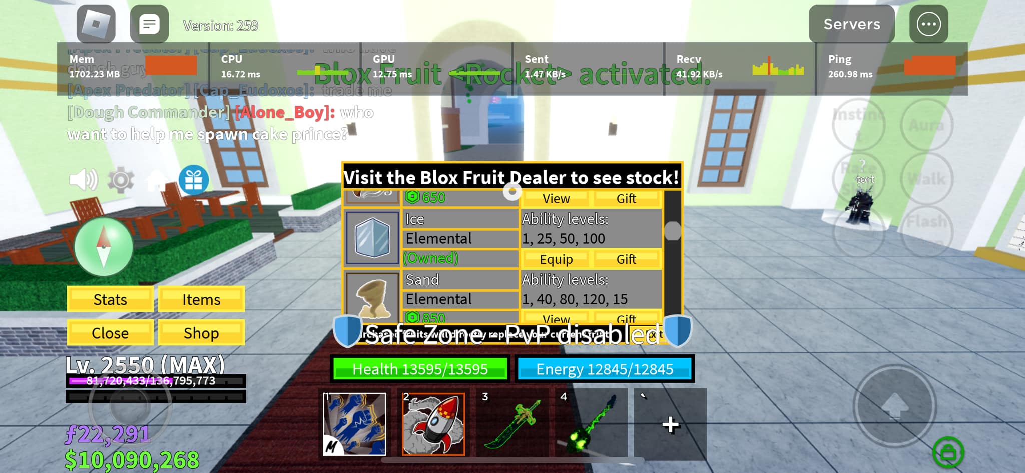 卖Blox fruit, vbl, sol rng号