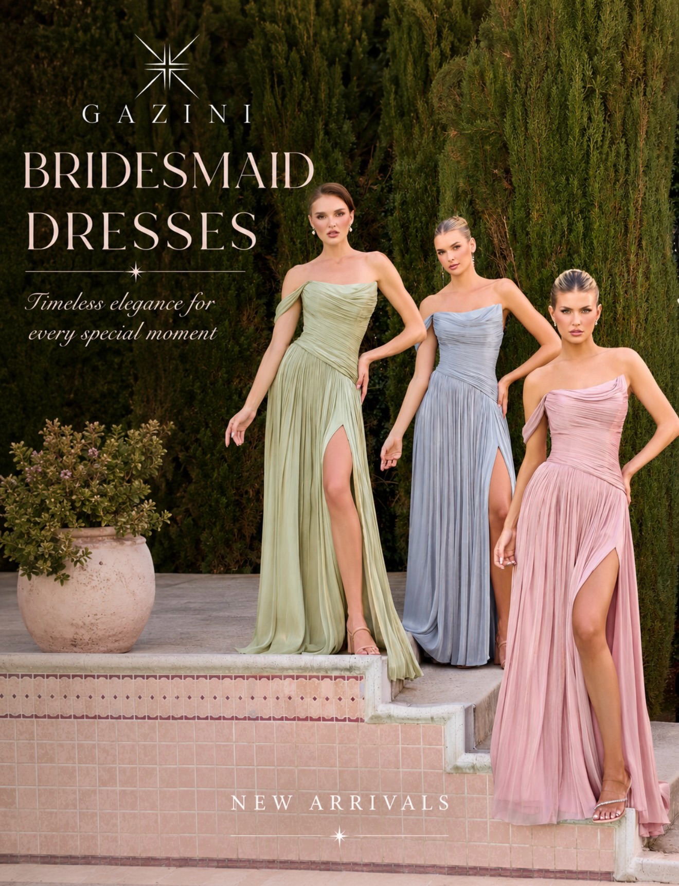 most gorgeous bridesmaid dresses Gazini's elegant for the perfect bridal party look Champagne dress Size:US12 - IT42 springremerch Straps Aline Pink Wedding Measure Method Closure