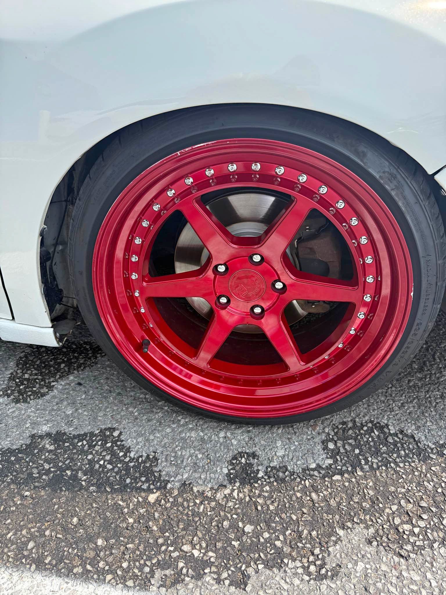 Selling cosmic racing xt-206r polish silver wheels 18x9.5 +22 with 215 ...