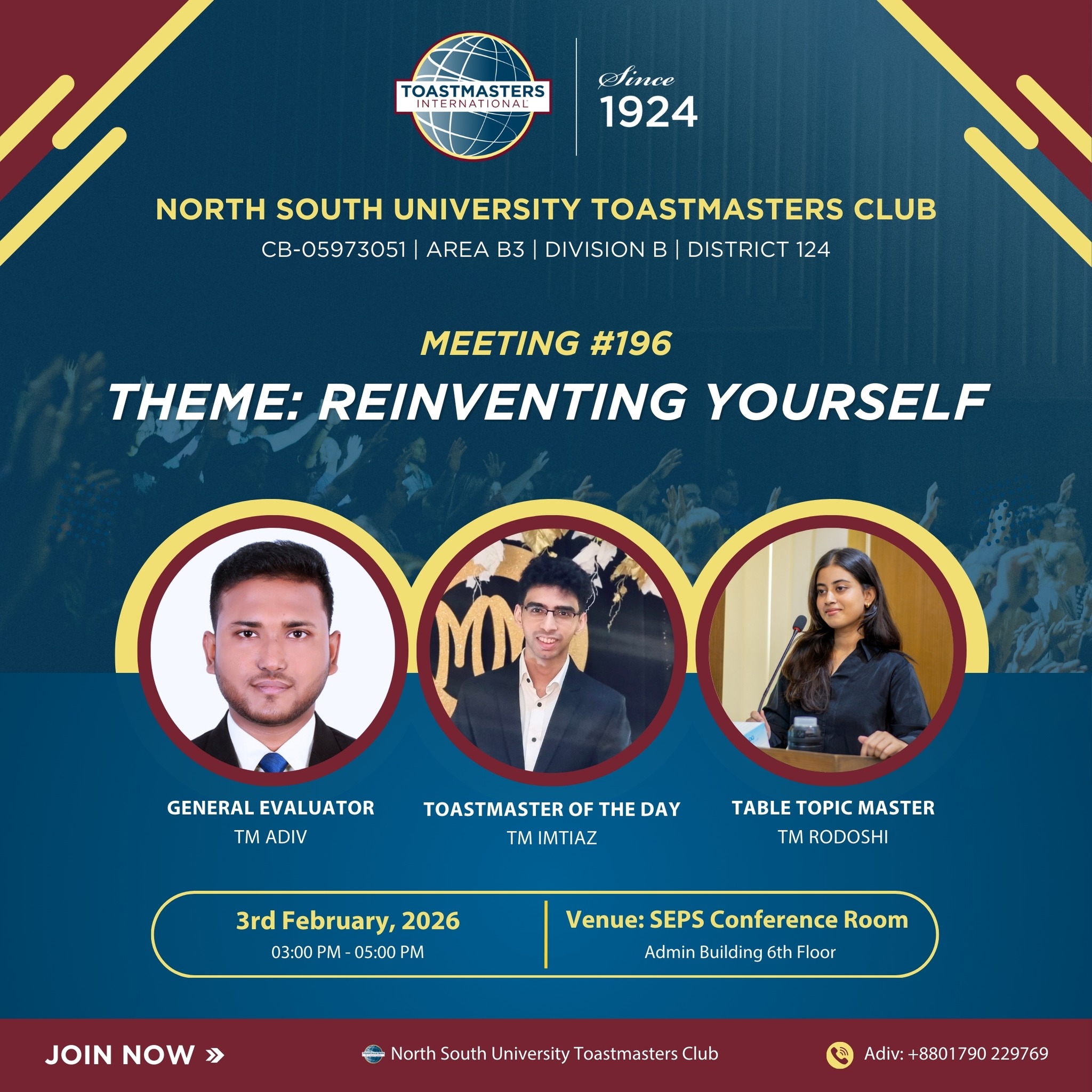 North... - North South University Toastmasters Club #5973051