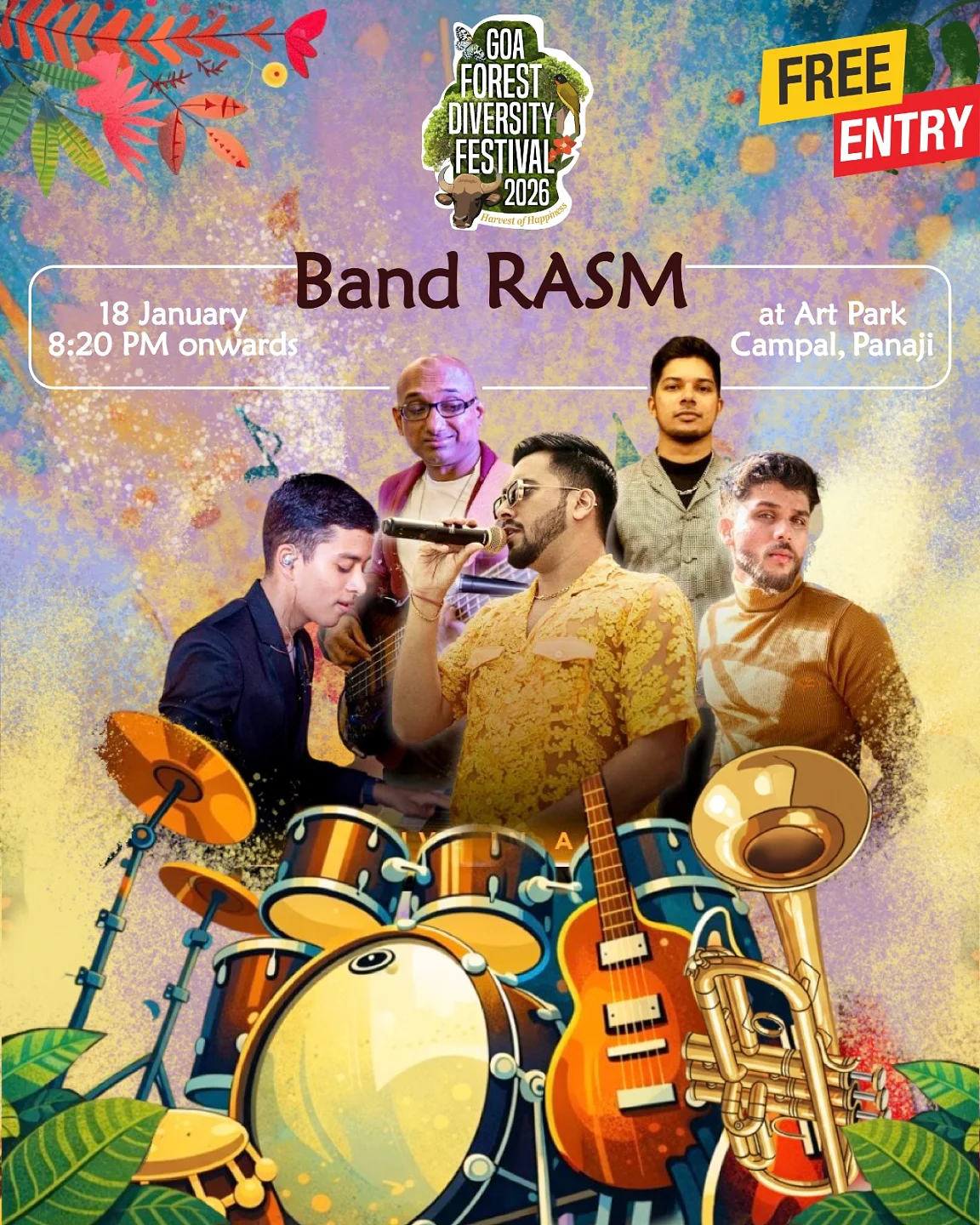 Viva - Band RASM lights up the stage at the Goa Forest Diversity ...