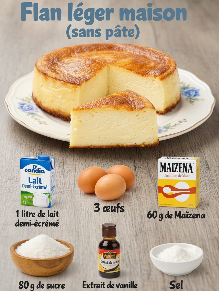 Recettes - Flan léger maison sans pâte (crédit au propriétaire) Un flan ...