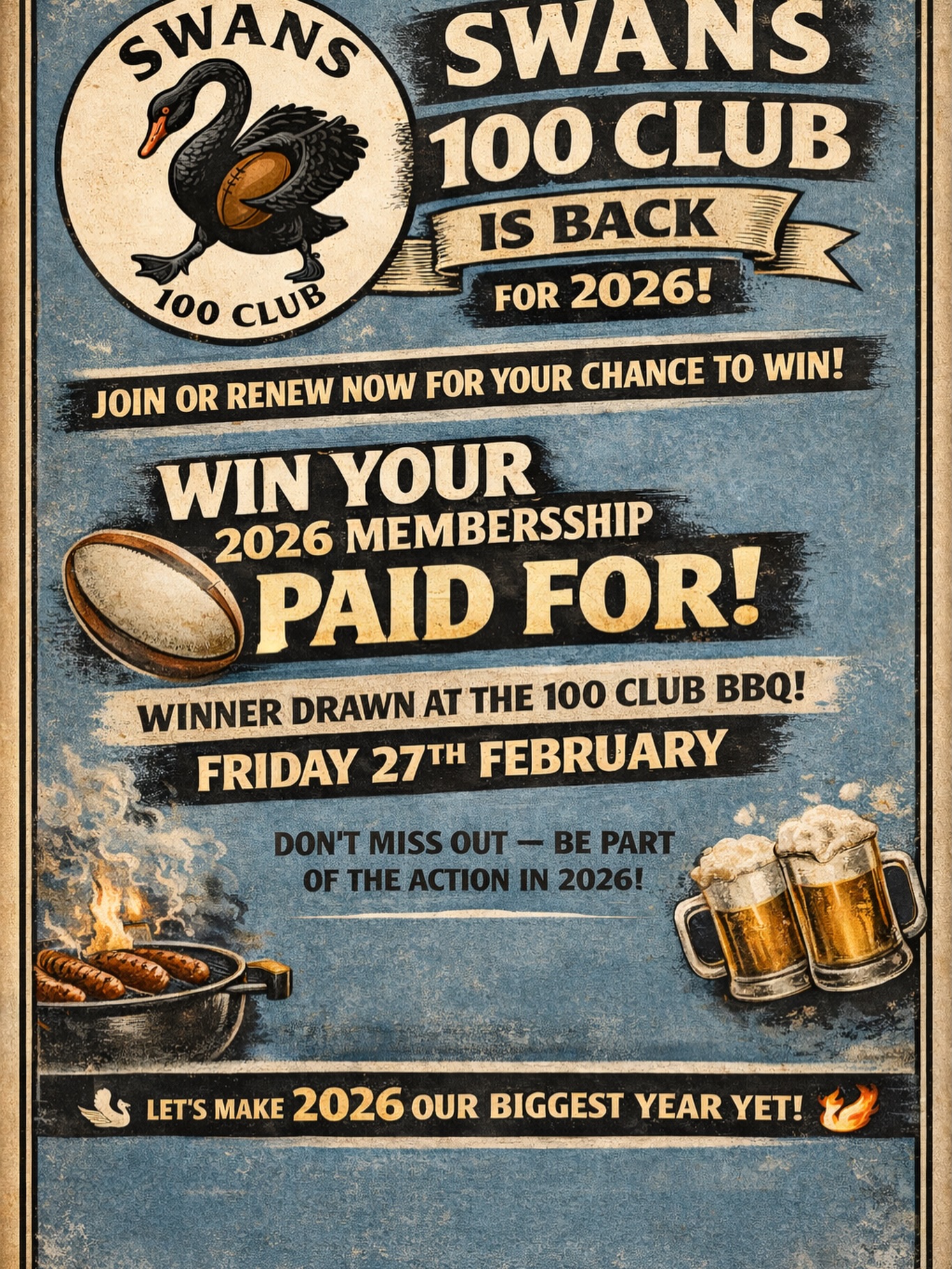 🚨 SWANS 100 CLUB IS BACK... - Maroochydore Rugby Union Club | Facebook