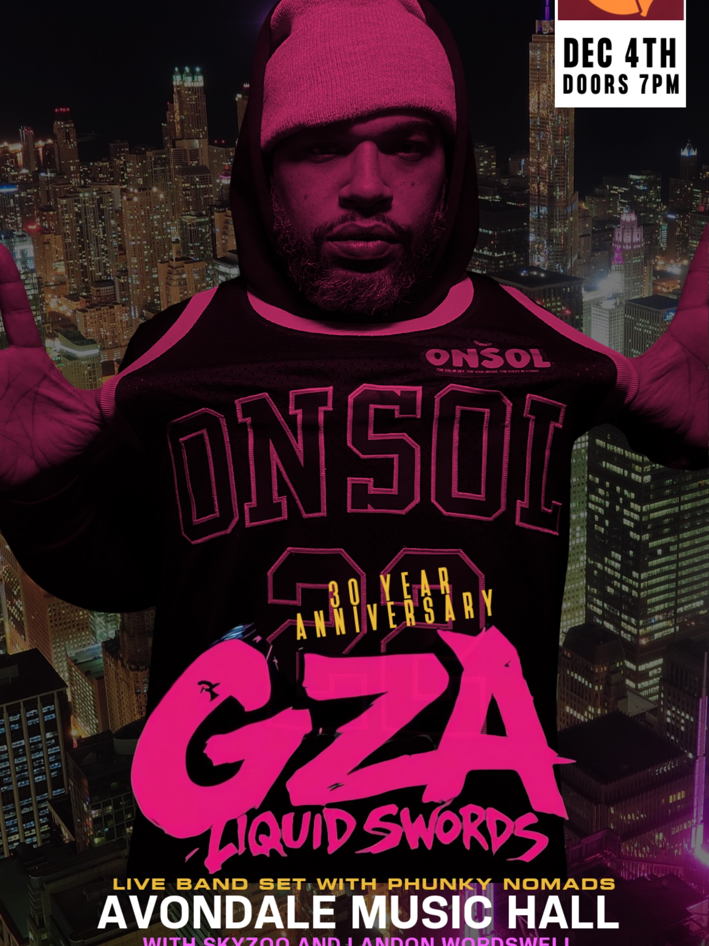 Orlando - Opening up for GZA at @avondalemusichall Dec 4th!!! Grab ...