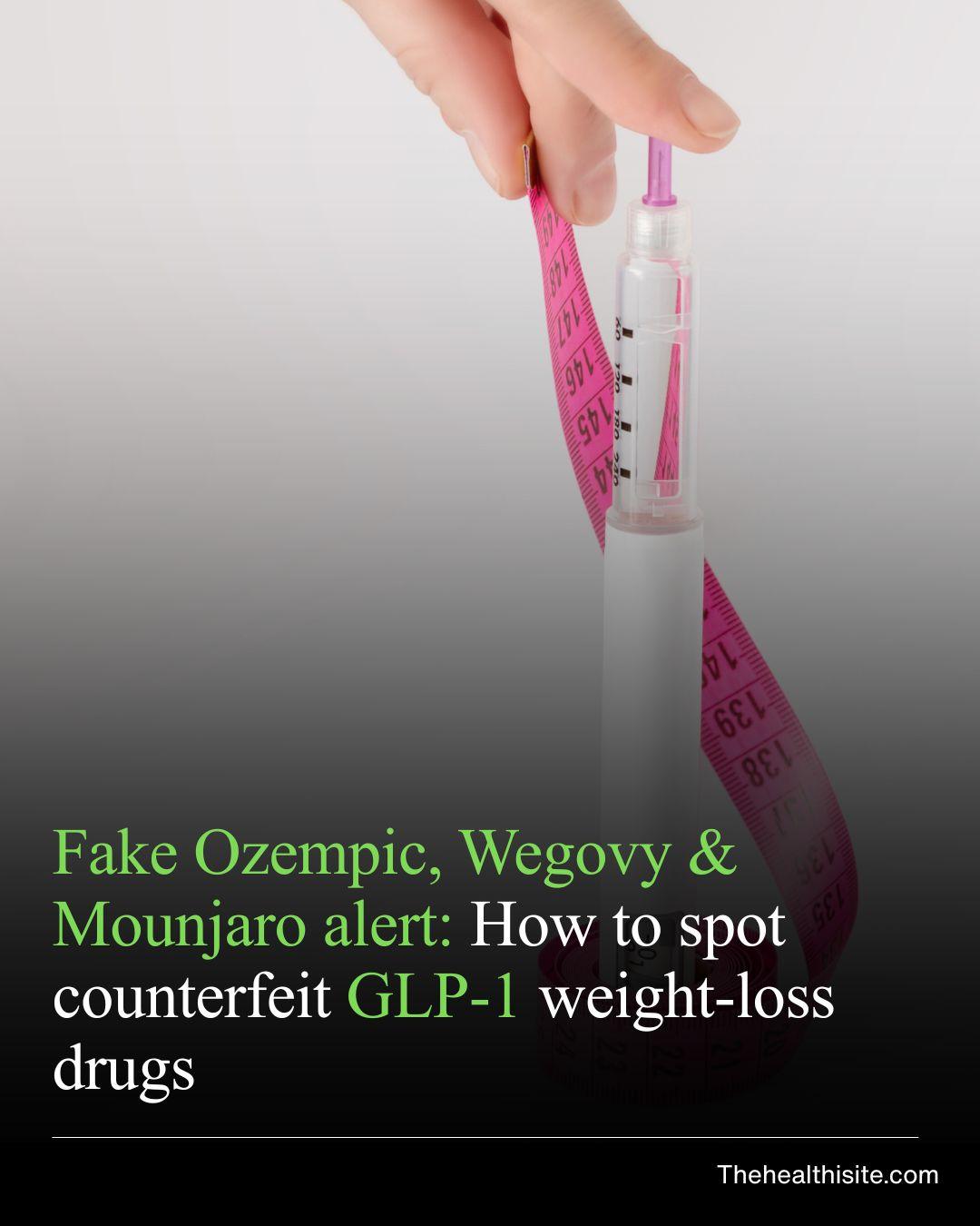 Counterfeit #GLP1 medications are on the rise which could put your health at serious risk. Fake versions of #Ozempic, #Wegovy, and #Mounjaro may contain the wrong ingredients, incorrect doses, or harmful contaminants