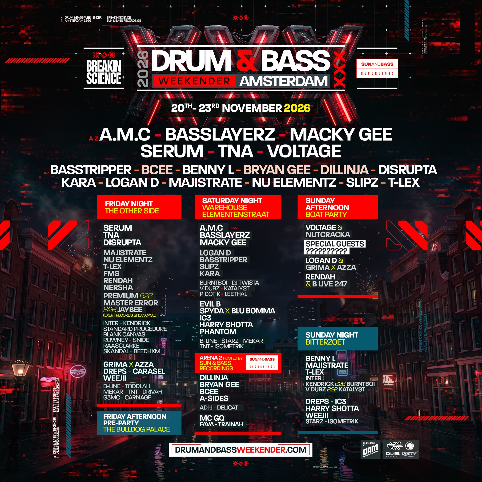 AMSTERDAM IS CALLING 🇳🇱🔊 4 days. Multiple venues. One huge Drum & Bass ...