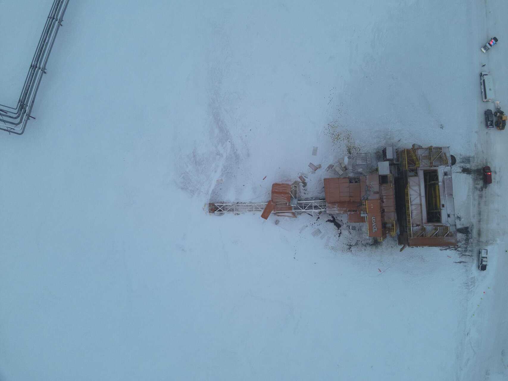 A toppled oil rig near Nuiqsut on... - Your Alaska Link TV | Facebook