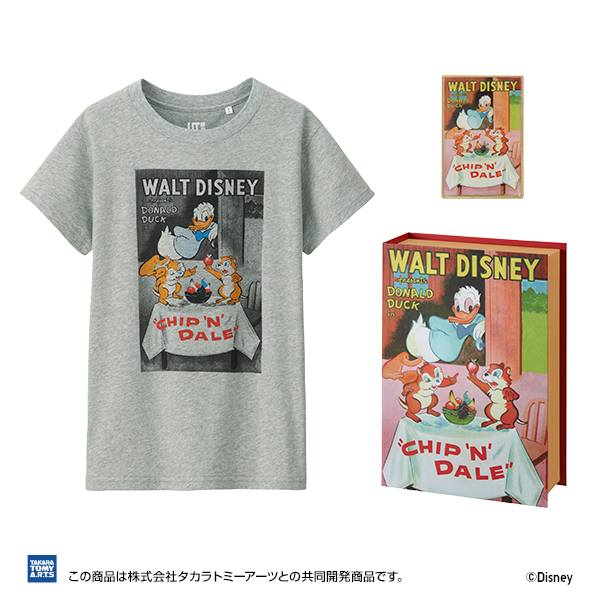本型ボックスとピンバッジがセットになった、ディズニーのポスター