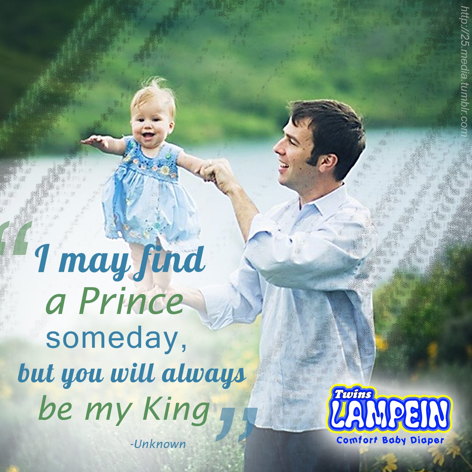 Twins Lampein Baby Diaper - Dear dad, You will always be my First Love ...