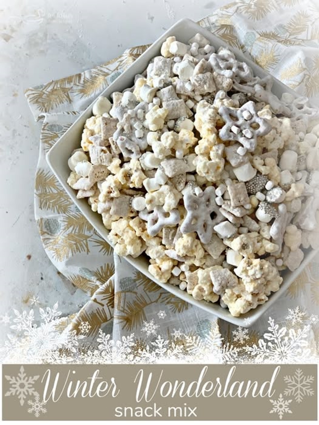 Recipes - Winter Wonderland Snack Mix! ️ ️ This sparkling white snack ...