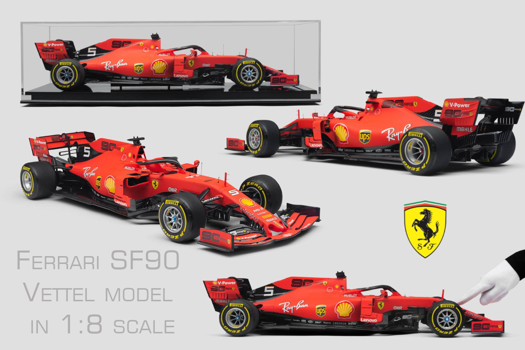 1/18 Ferrari SF90 Singapore GP 2019 Winner Sebastian Vettel by