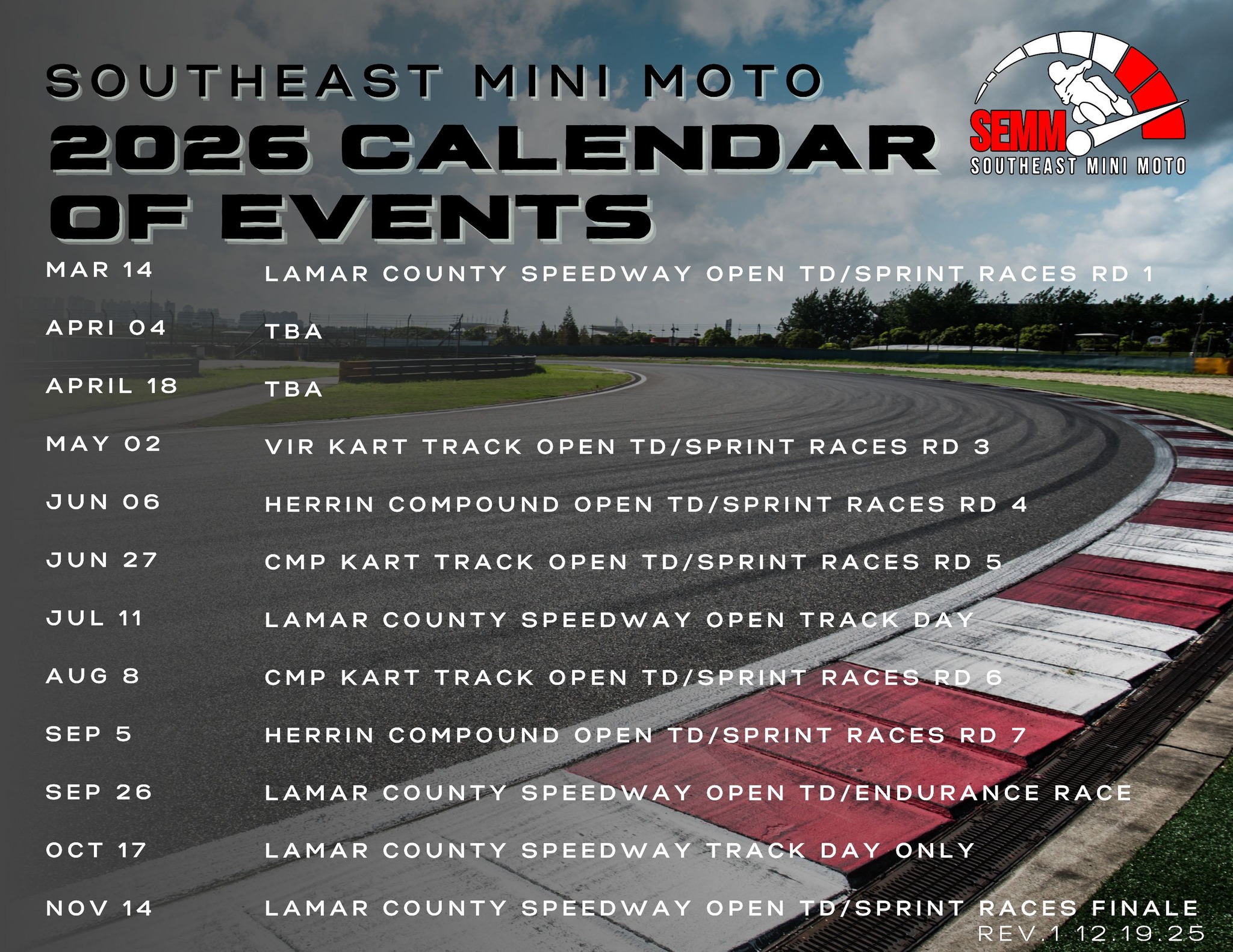 Southeast - We are excited to announce our Tentative Calendar of Events ...
