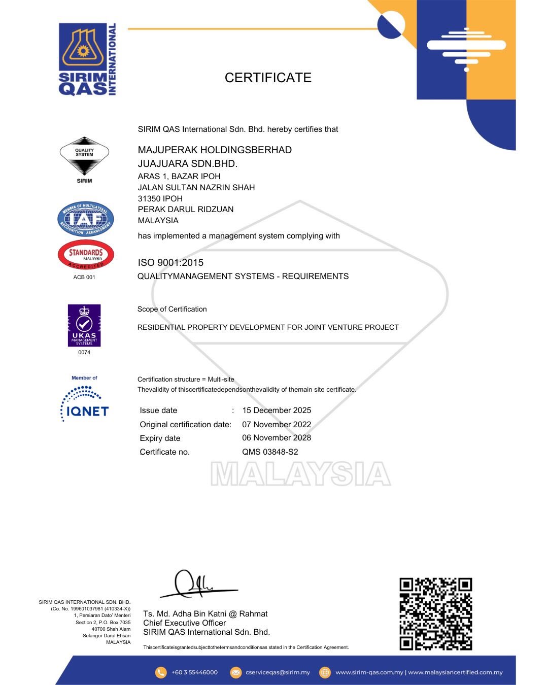 Majuperak Holdings Berhad... - Majuperak Holdings Berhad