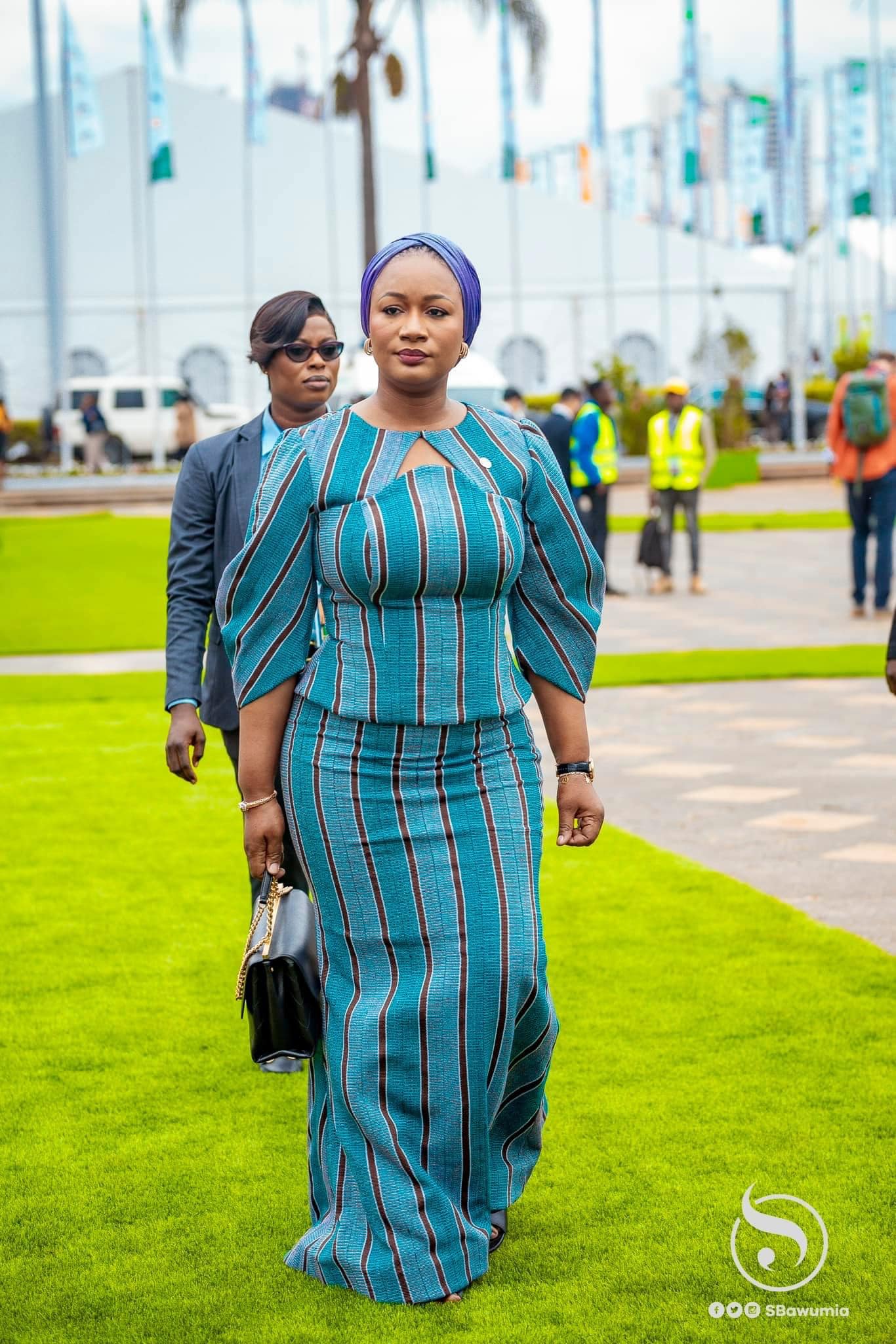 lady in green dress inaugural address I delivered the Keynote at the High-Level Dialogue on “Women and Girls Leading Climate Action” as part of the Africa Climate Summit/week hosted by the Executive Office of the President sizeid:Single_Occasionwear_Dresses_Maxi