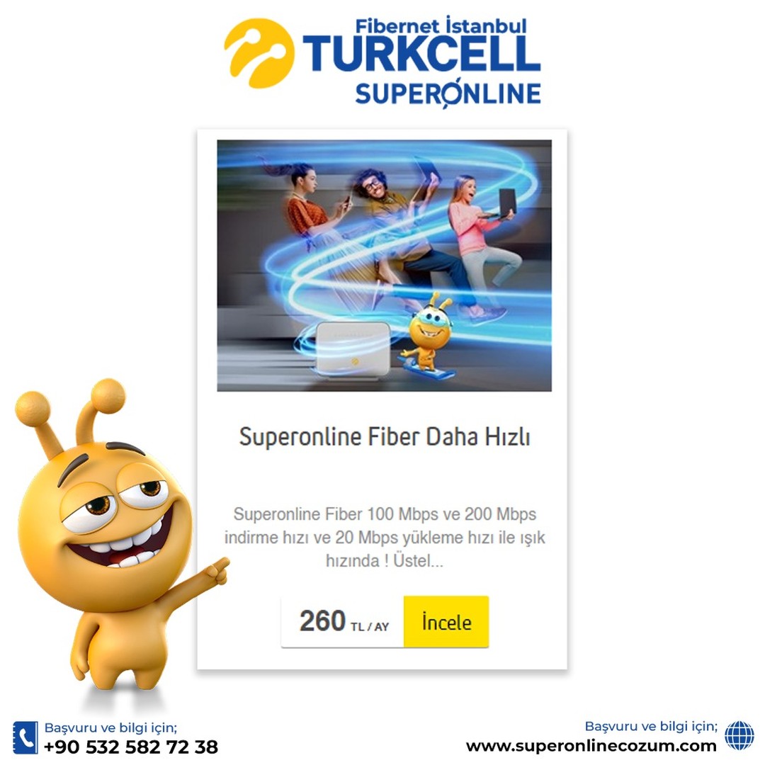 Turkcell'le - Superonline Fiber 100 Mbps ve 200 Mbps indirme hızı ve 20 ...