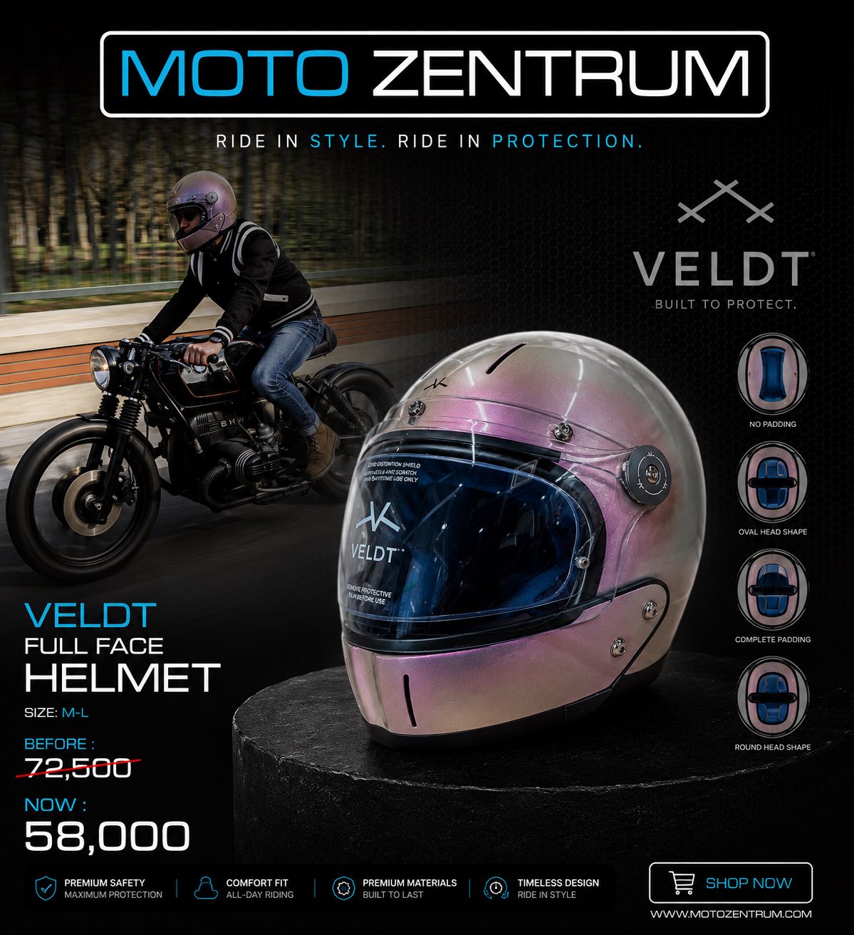VELDT HELMETS NOW AVAILABLE AT SPECIAL PRICES! Ride with