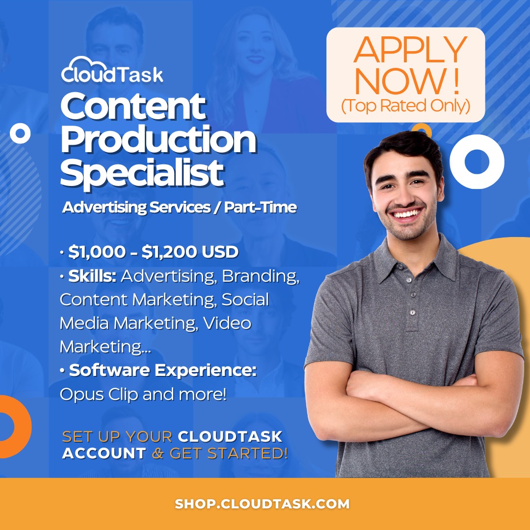 CloudTask - New Remote Job Opening on the CloudTask Marketplace We’re ...