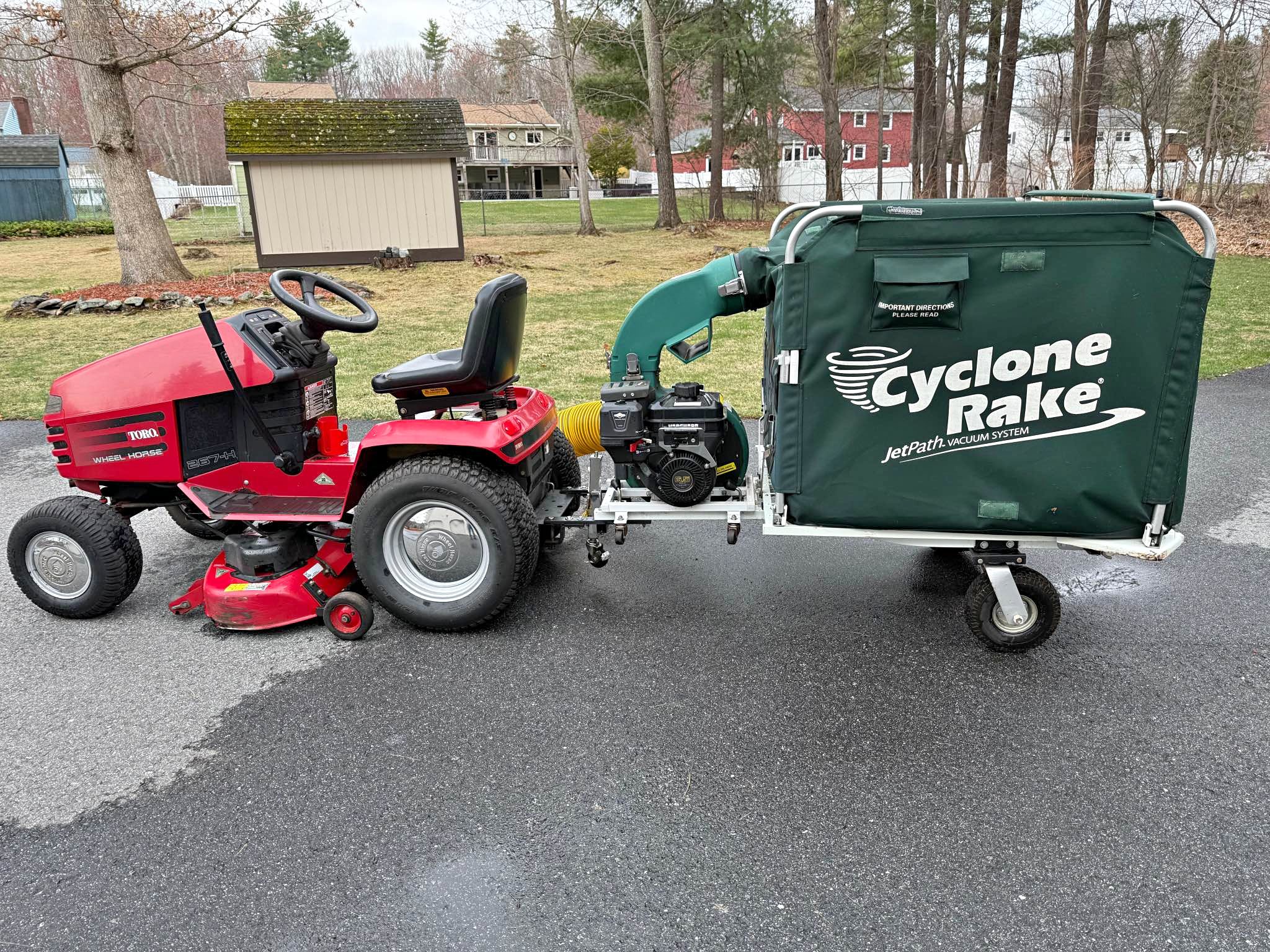 Toro 267H lawn tractor 17 hp, cyclone rake commander pro with cleanup ...
