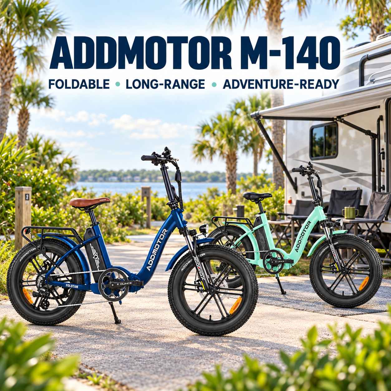 E-Bike Longest Range Folding Step-Thought Fat Tire - Addmotor M-140 ...