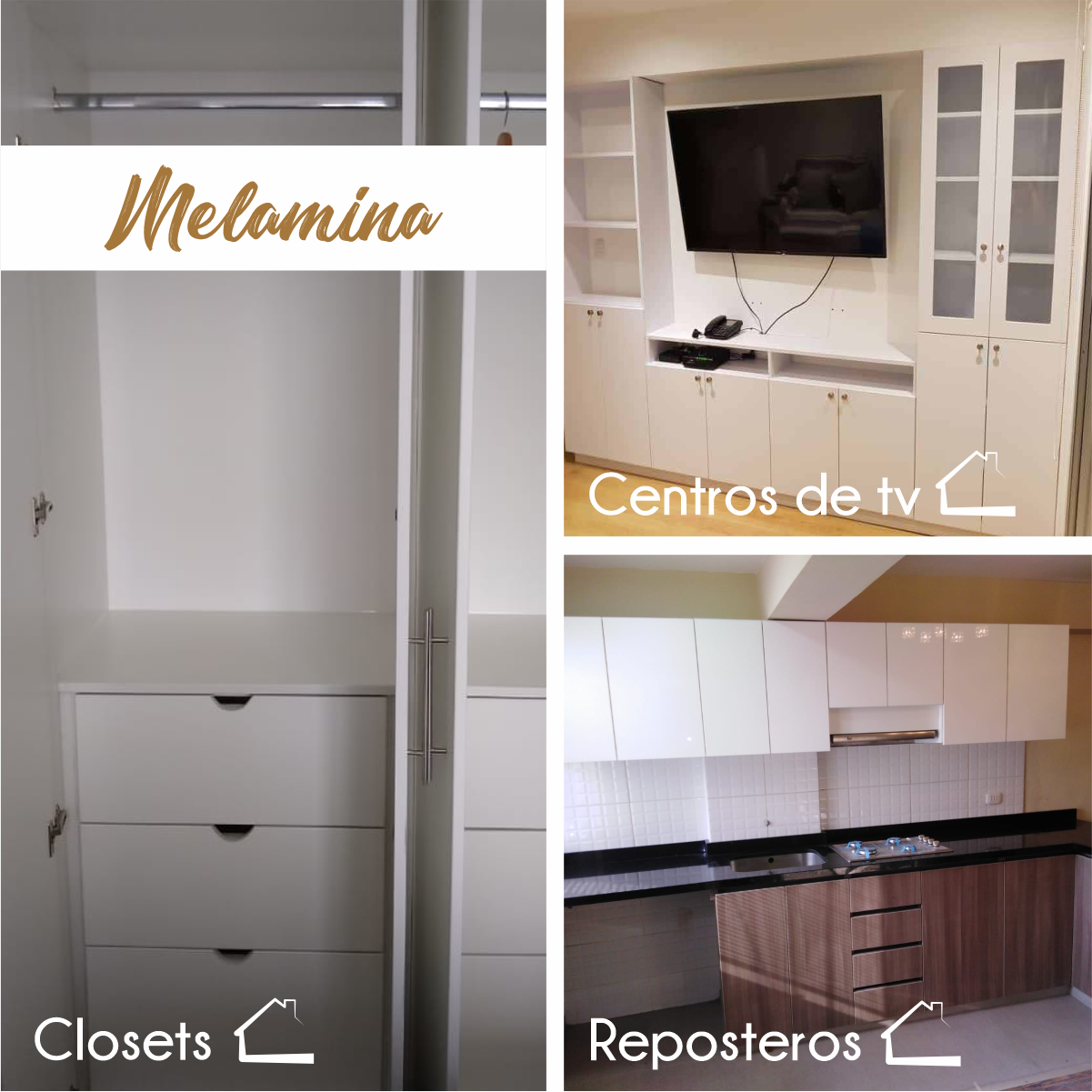 SIM Interiores - TRABAJOS EN MELAMINA: Centros de Tv,...