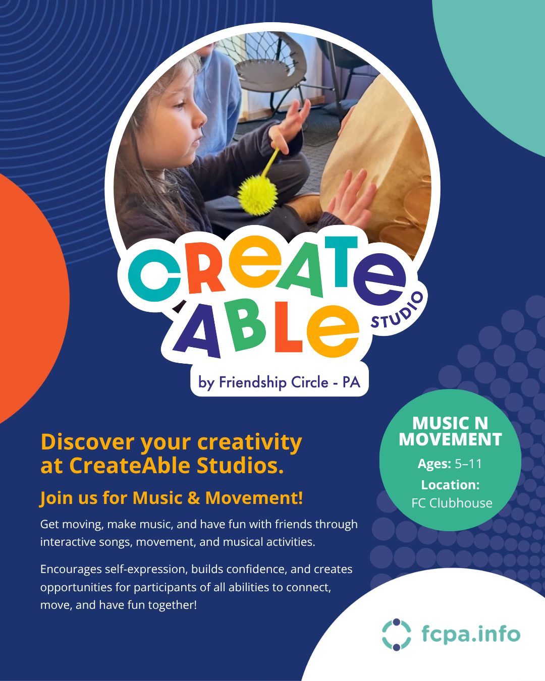 Art, Music, and Movement for Kids at CreateAble Studios