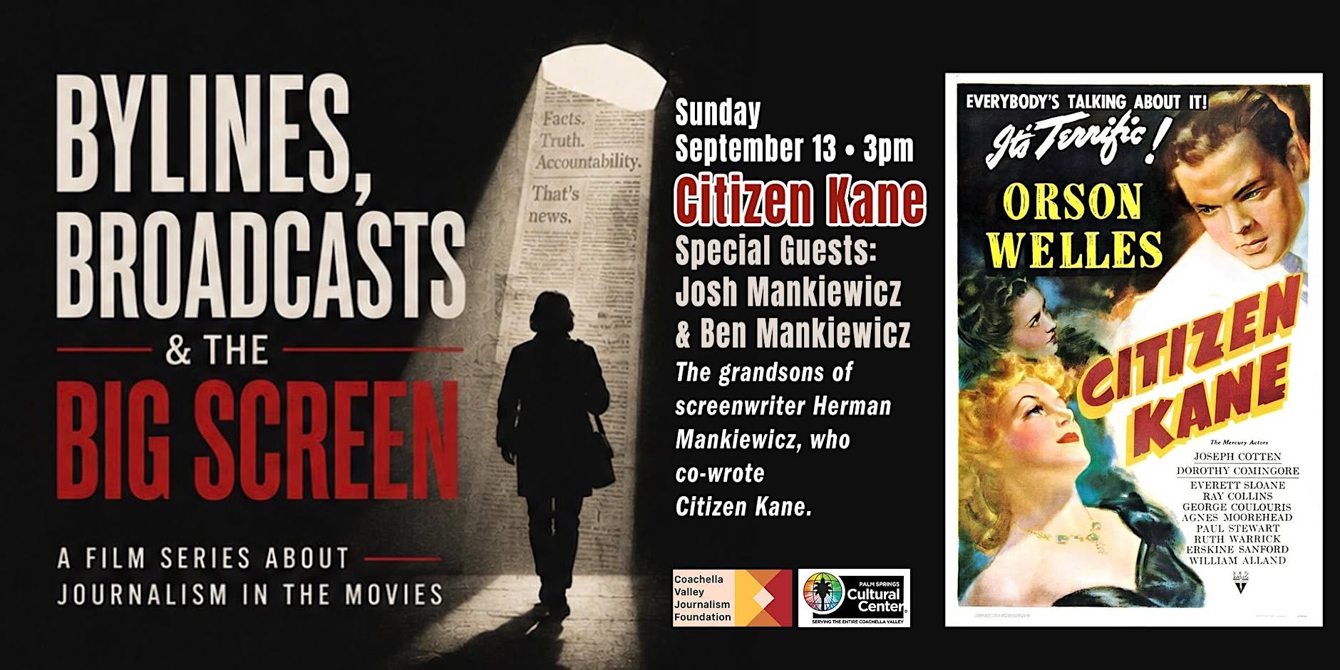 Citizen Kane screening with Mankiewicz grandsons in Palm Springs