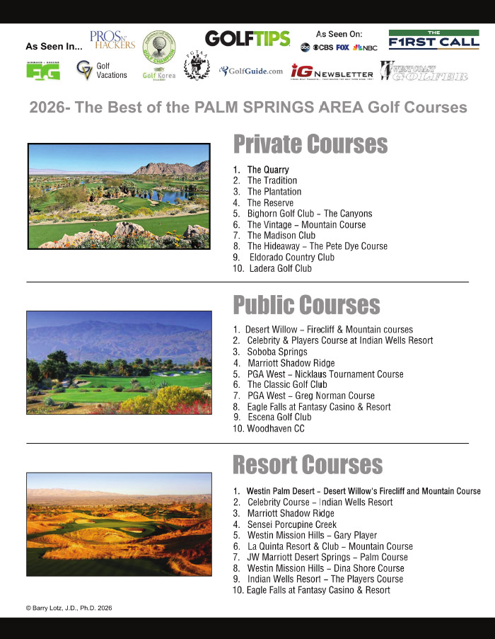 2026 The Best of Palm Springs Area Golf Courses The top 10 private and ...