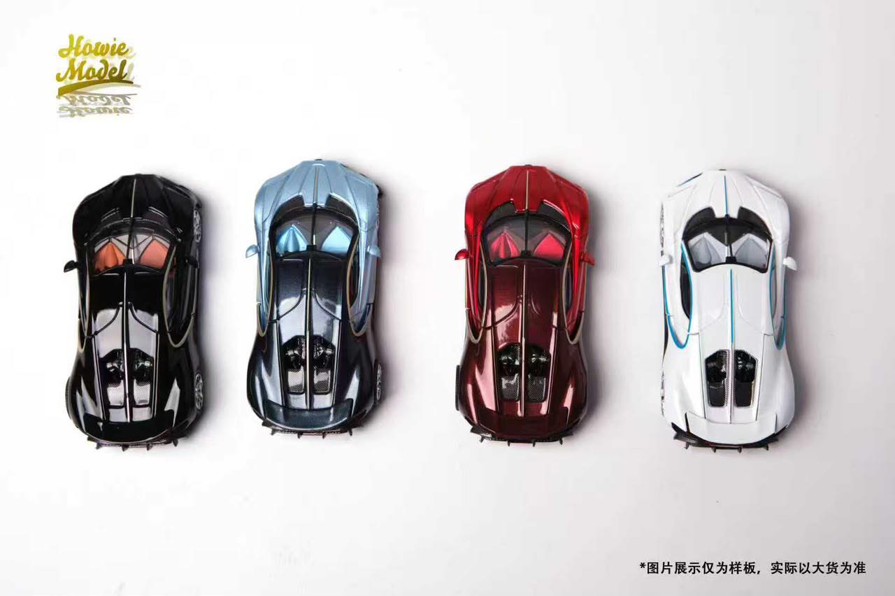 Pre-order ^^ Howie Model 1/64 Bugatti Tourbillon A. Metallic Black