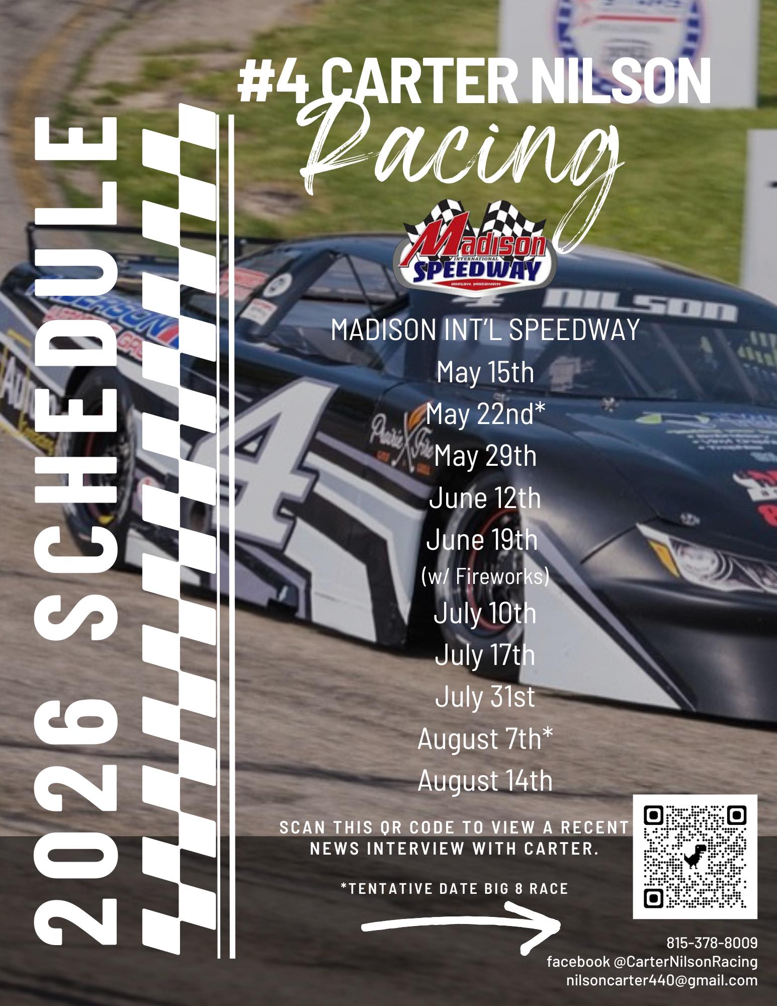 Carter - 🗓️Mark your calendars 2026 race schedule for Madison ...