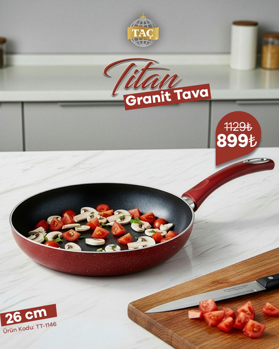 Taç Bengü Pro 6 Parça Çelik Sahan Seti; Ürün Fiyatı: 1.600 TL Ürün