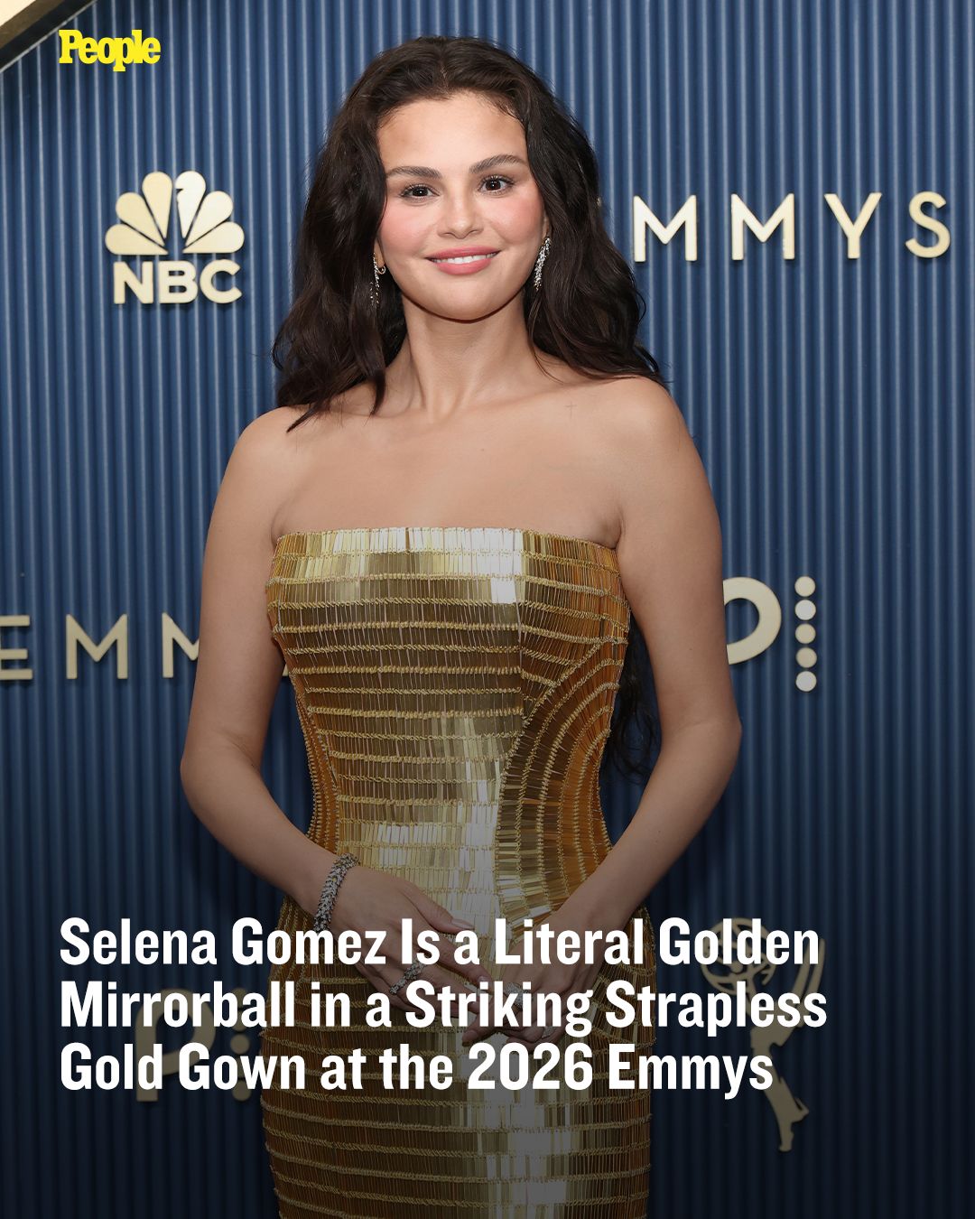 🔗: bit.ly/4yDIoO9 Selena Gomez attended the 2026 Emmys as star and executive producer of 'Only Murders in the Building.' 📷️: Monica Schipper/Getty Images