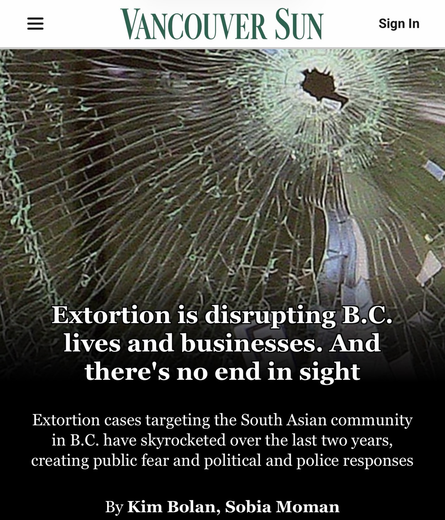 MLA - Extortion is spreading across British Columbia, disrupting lives ...