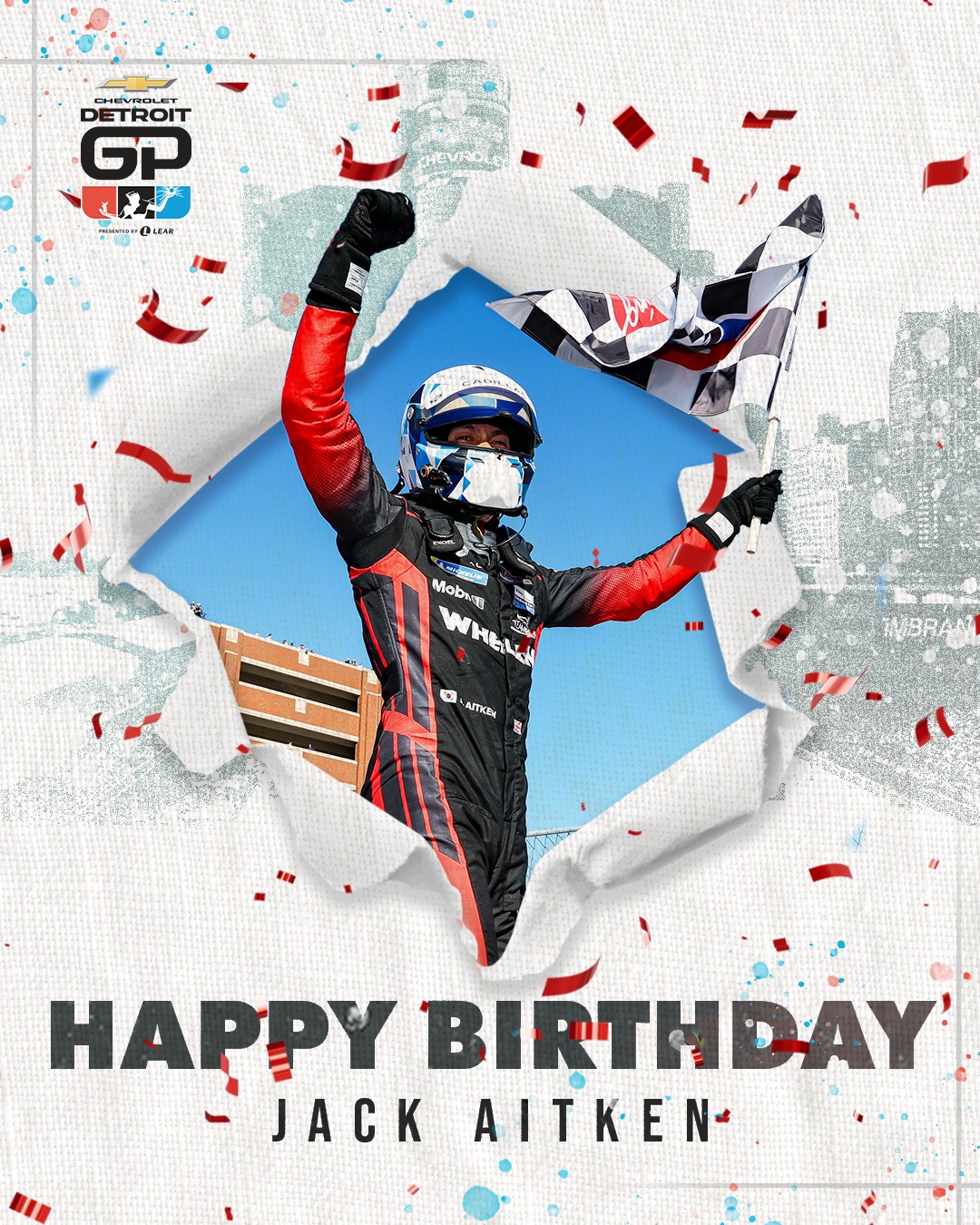 Happy birthday to Alexander Rossi from Chevrolet Detroit Grand Prix