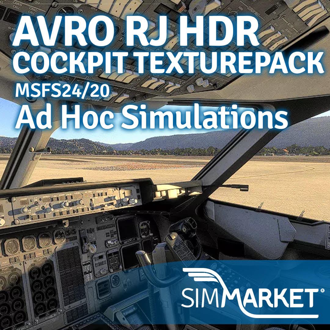 SIMMARKET - ️ AD HOC SIMULATIONS – AVRO RJ HDR Cockpit Texture Pack ...